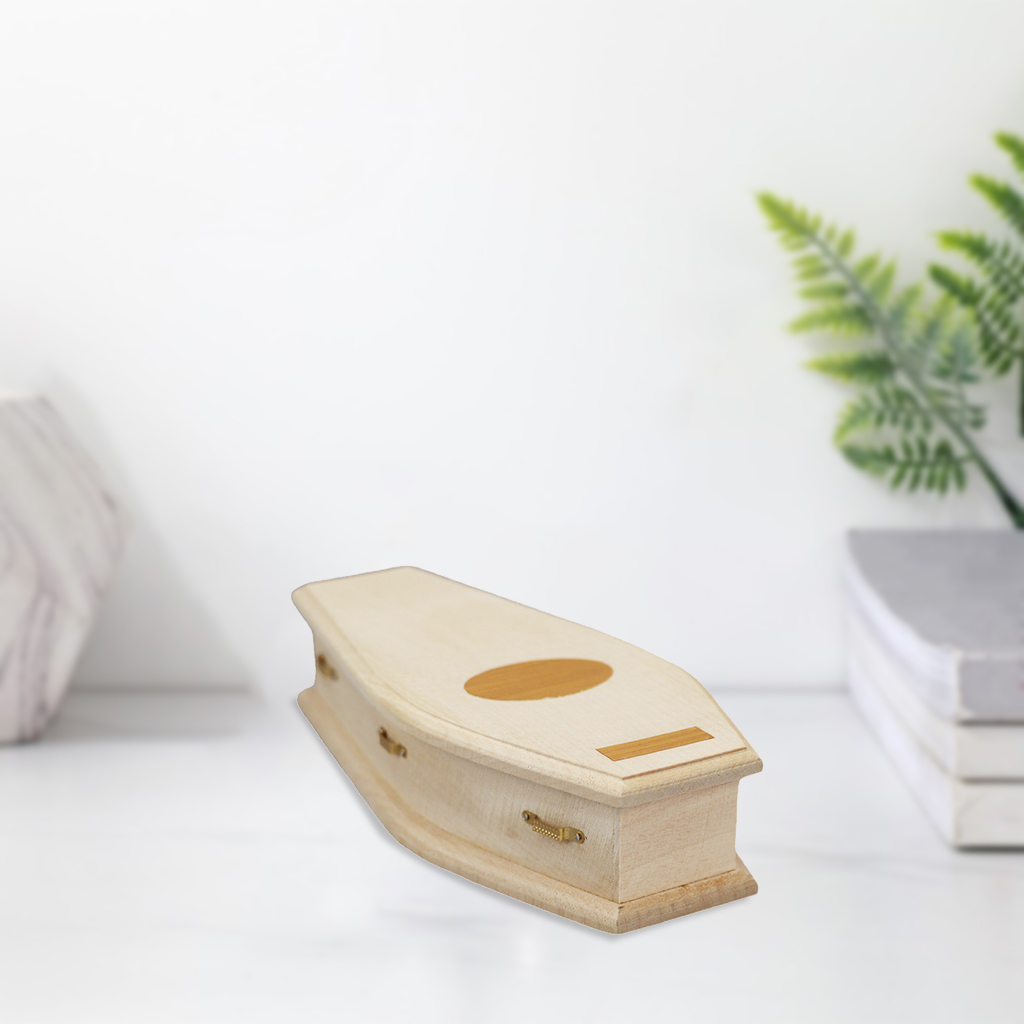 1/12 Doll House Miniature Wood Casket Simulation Supplies Scenery Decoration
