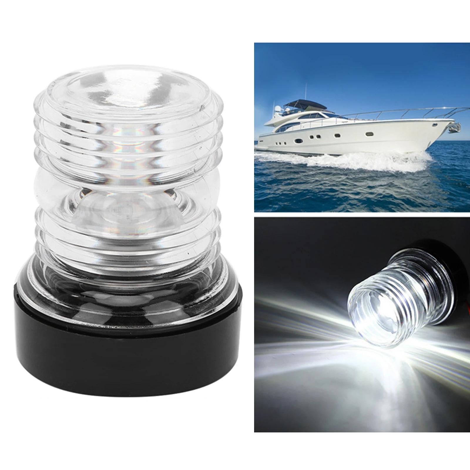 Durable Yacht Anchor Light Marine Boat All Round Stern Round 360 Navigation Lamp Super Bright Pontoon 12-24V Lights