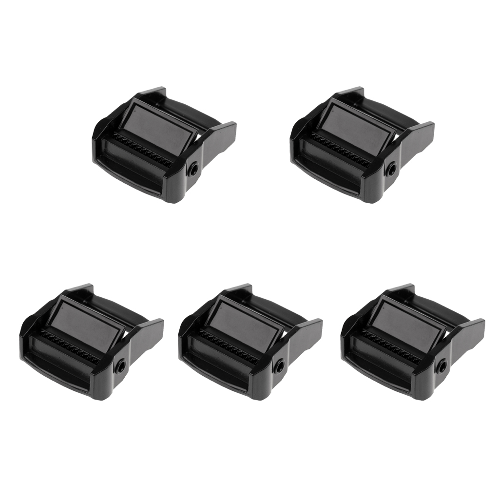 5 Pieces Kayak Cam Tie Down Strap Luggage Cargo Lash Backpack Belt Aluminum Metal Buckle 38mm 1.5'' Toggle Clip