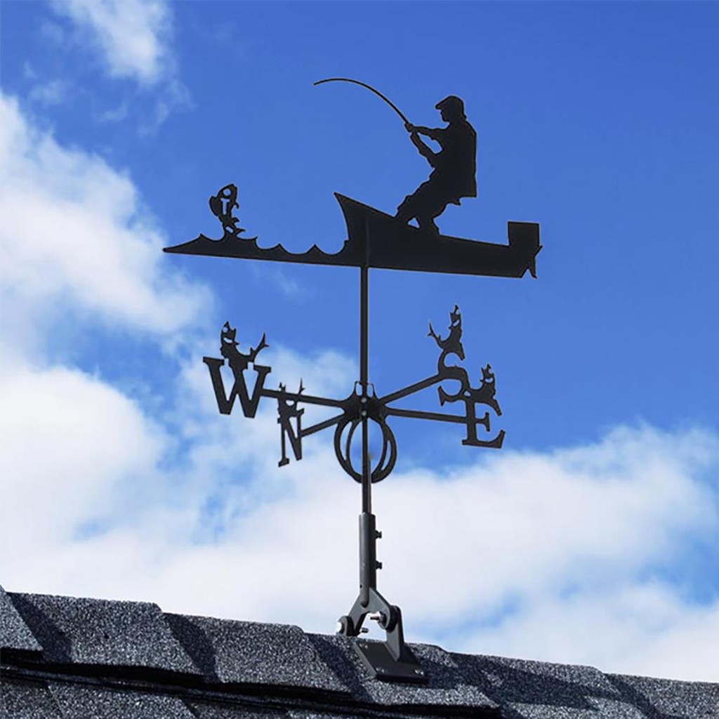 20Inch Weathervane with Animal Ornament Garden Stake Weather Vane Professional Measuring Tool Garden Yard Easy to Assemble