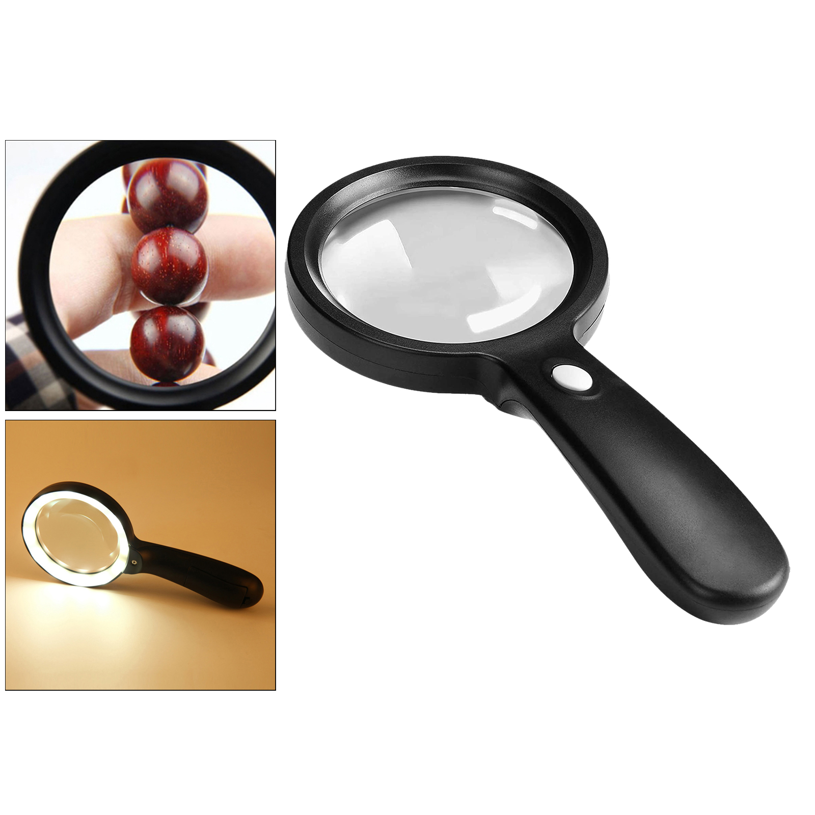 Magnifier with 12 LED 10X Lens for Soldering Cards Jewelry Loupes