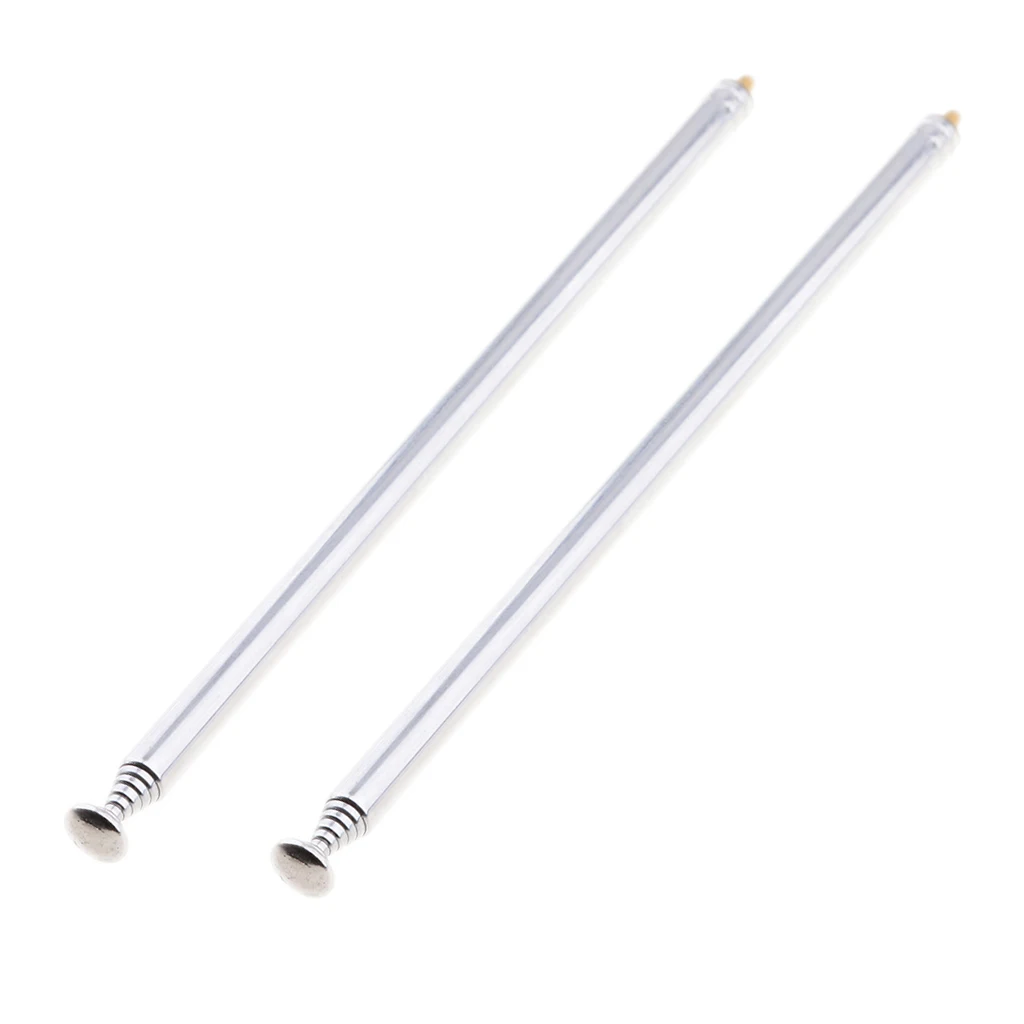 2pcs 7 Sections Telescopic Antennas M3 Male Thread for Radio Television Toy
