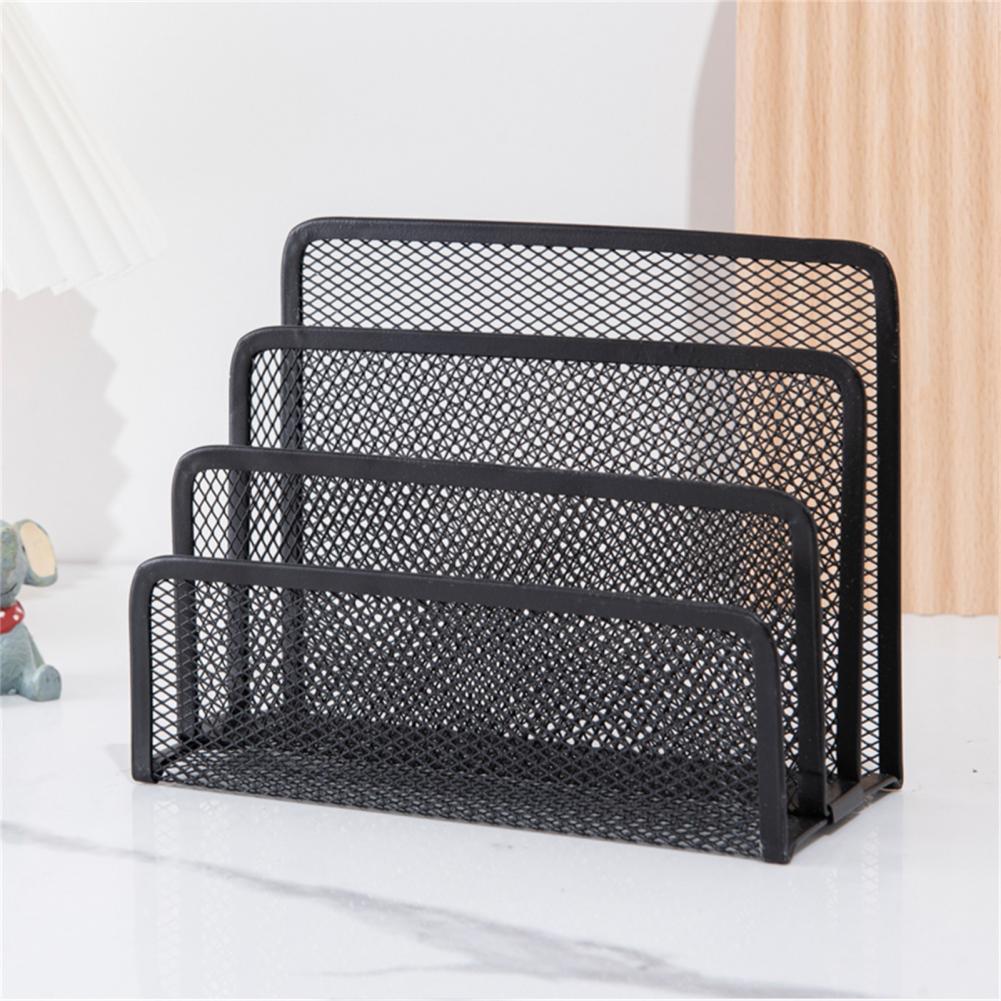 Mesh Letter Sorter Solid Space Saving Desktop File Organizer 3 Vertical  Upright Compartments Desktop File Holder for Office|File Tray| - AliExpress