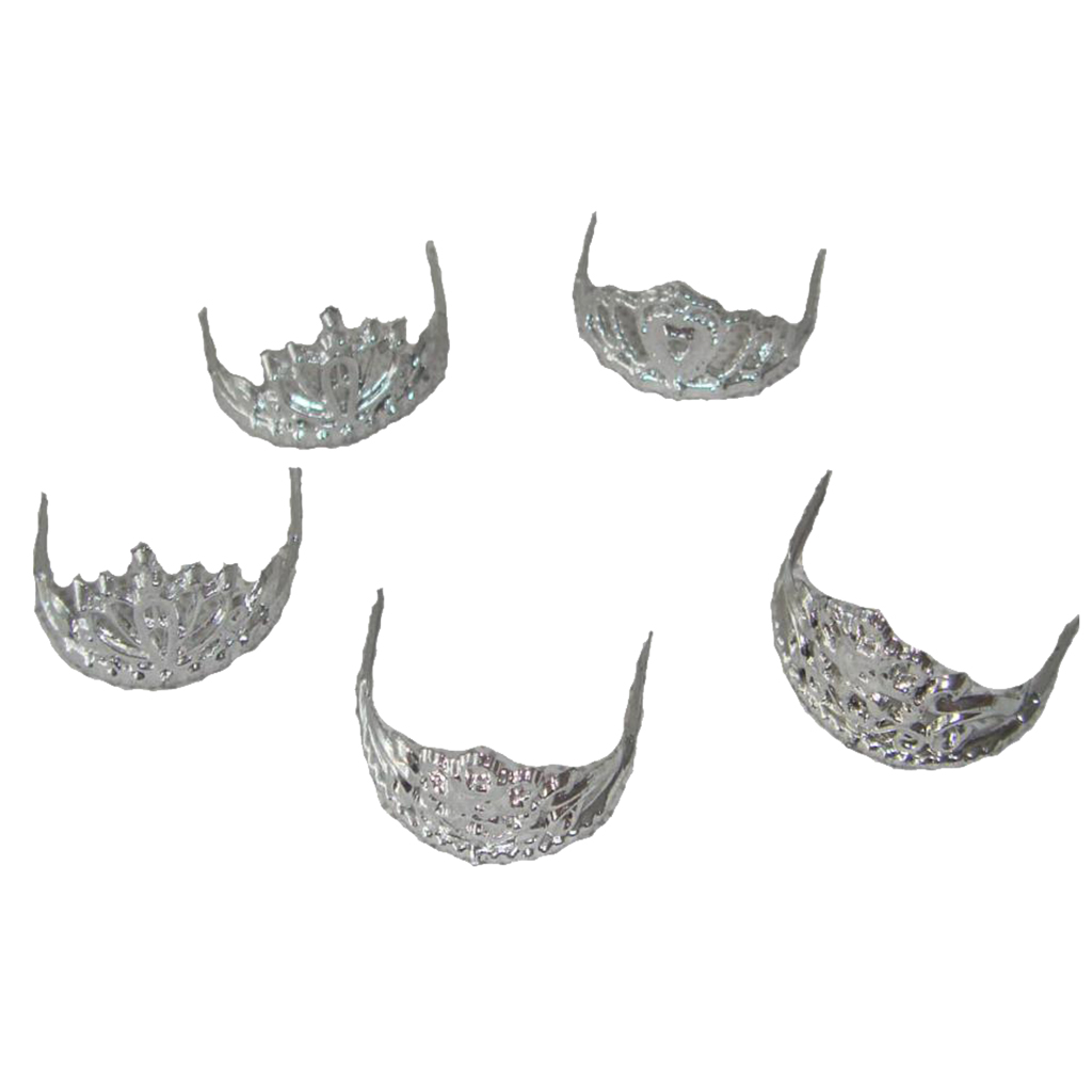 Cute 5pcs Mix Pattern Crown for   Girl Dolls Random Style Dolls Jewelry Clothing Dress Up Fancy Party Dolls Accessories