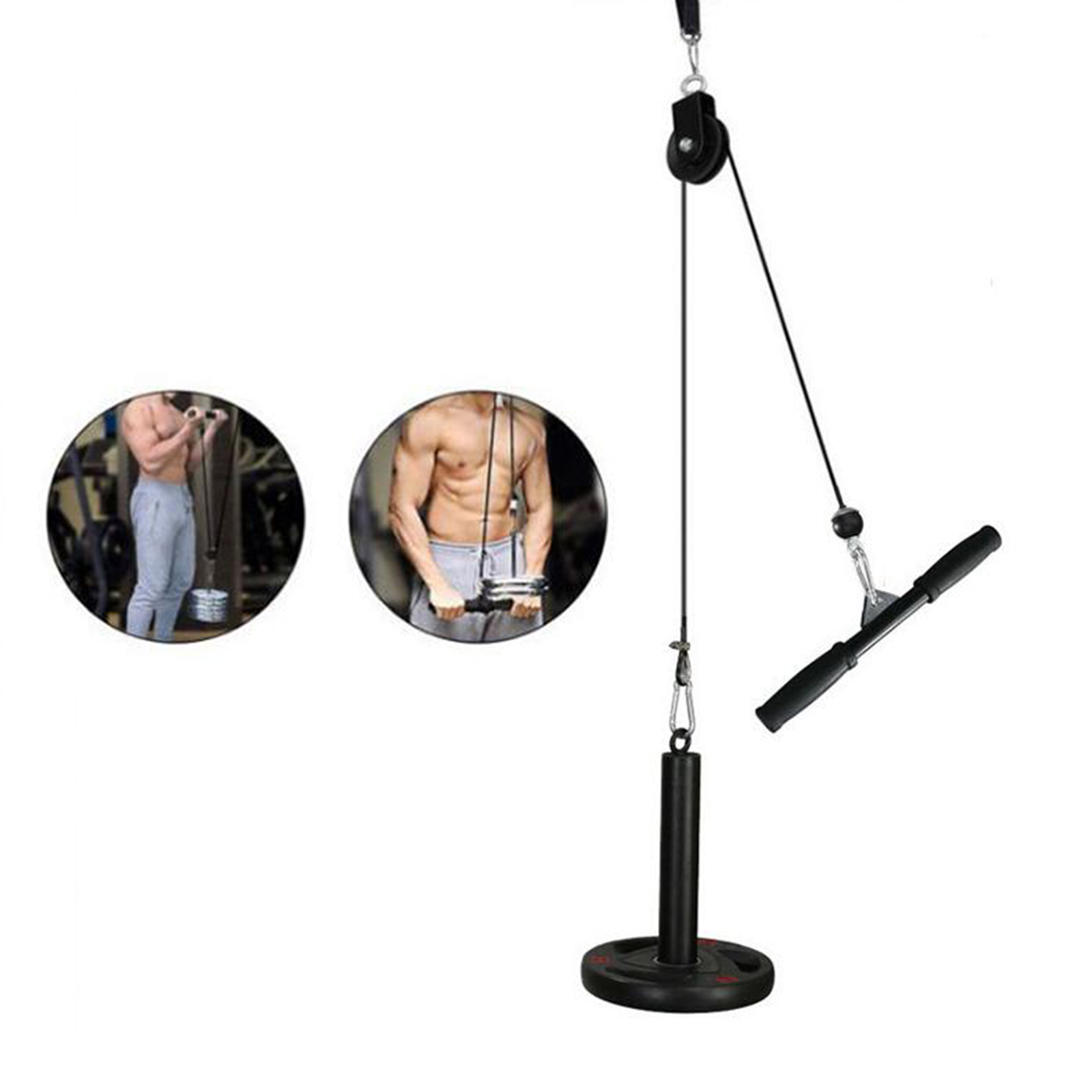 Revolving Straight Bar LAT High Pull Down Bar Cable Anti-Slip Attachment Strength Training Equipment For Gym Rowing Rod