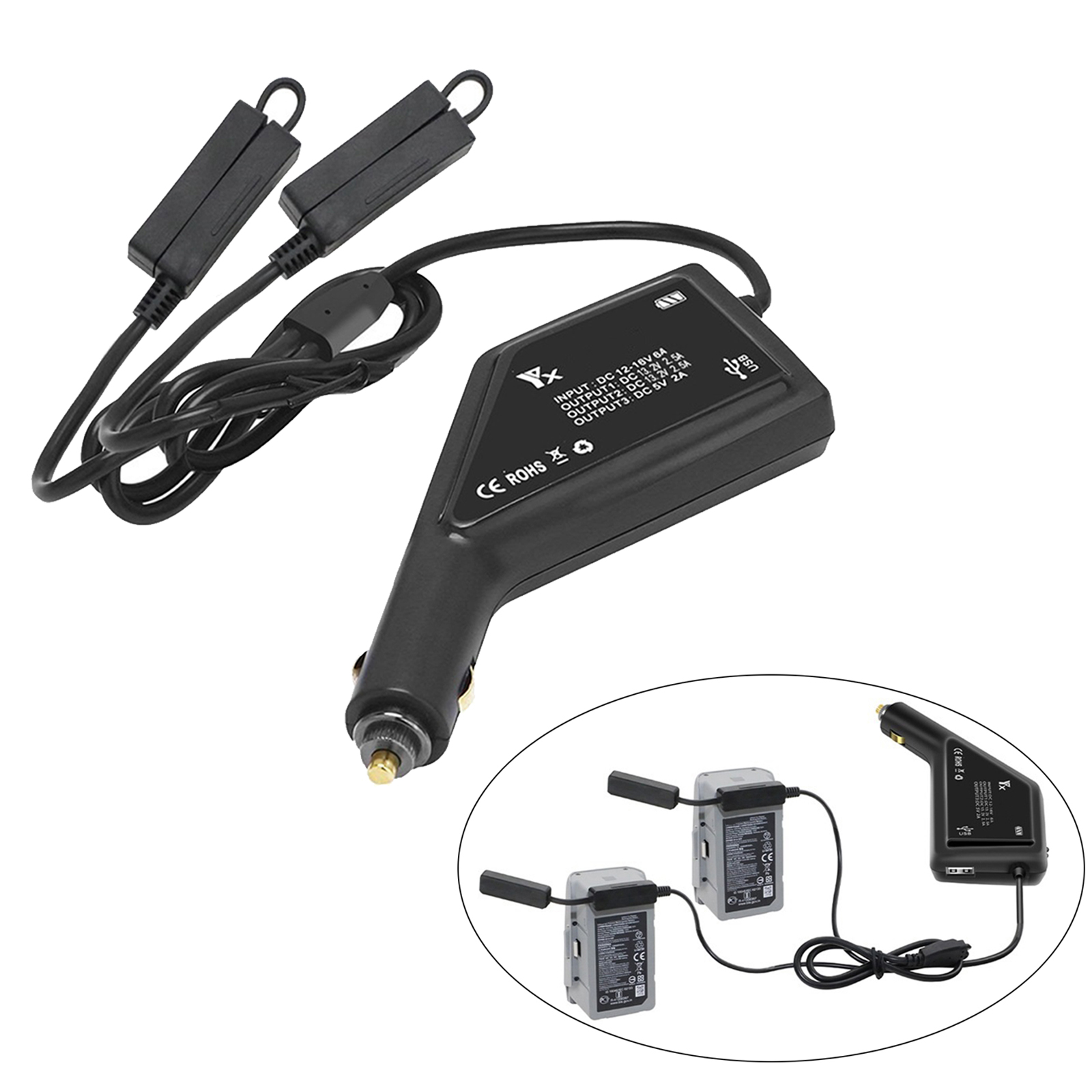 Drone Intelligent Car Charger USB Port for DJI Mavic Air 2S Accessories