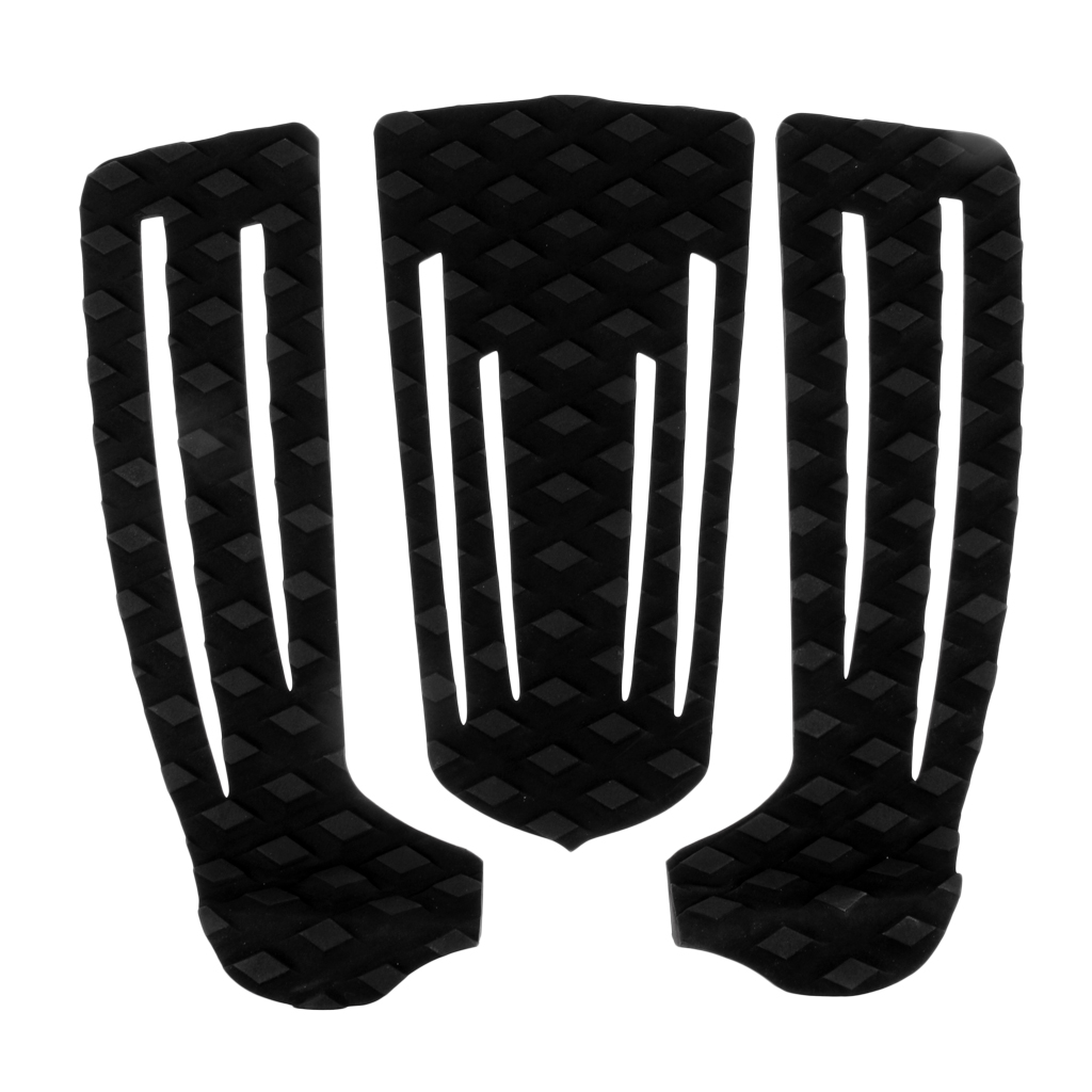 MagiDeal 3 Pieces Non-Skid Surfboard Traction Pad Skimboard Tail Pad for Paddleboard Longboard Paddleboard Shortboard Mat Gear