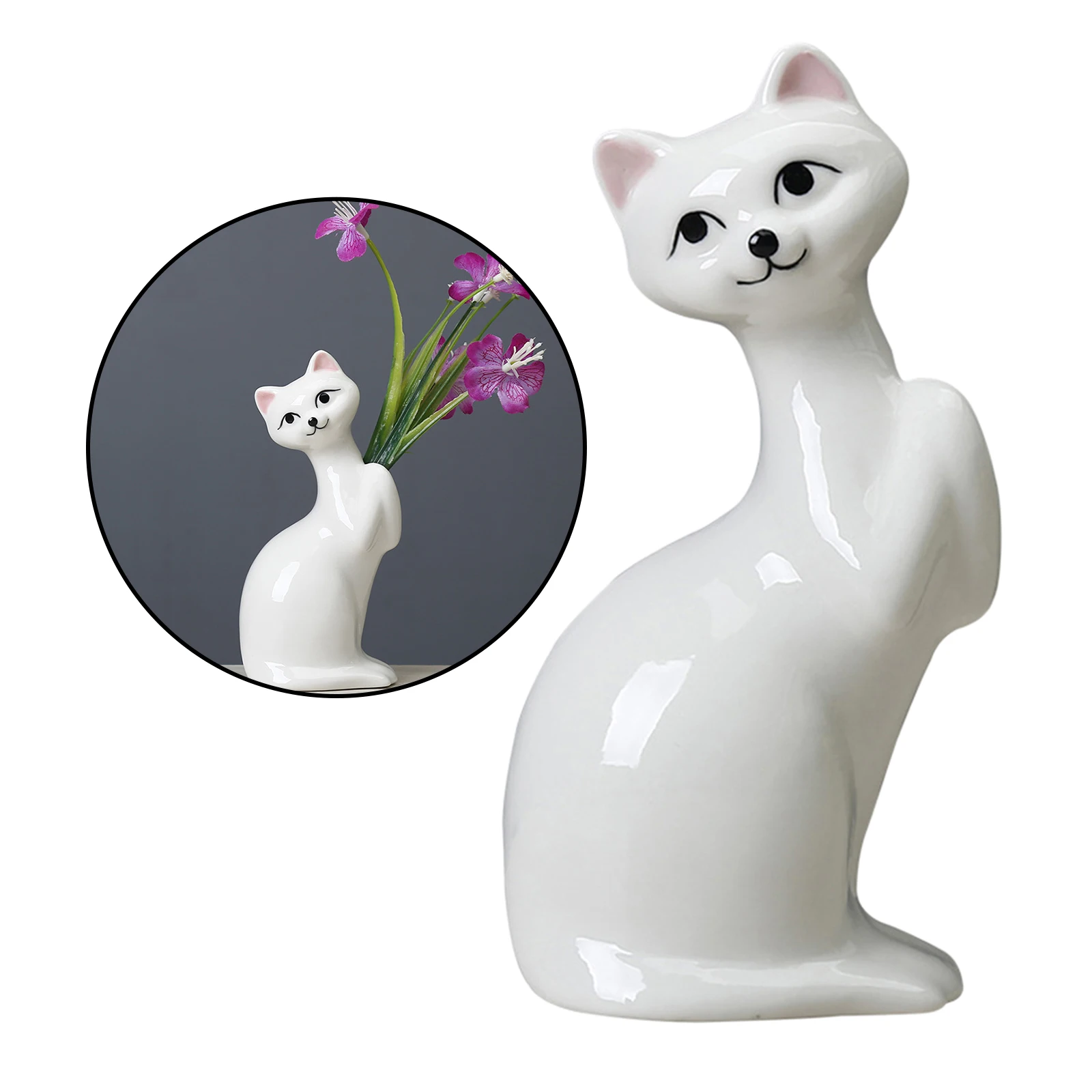 Cute Cartoon Animal Chat Pot de fleur Pet céramique succulentes vase cadeau de mariage DECOR