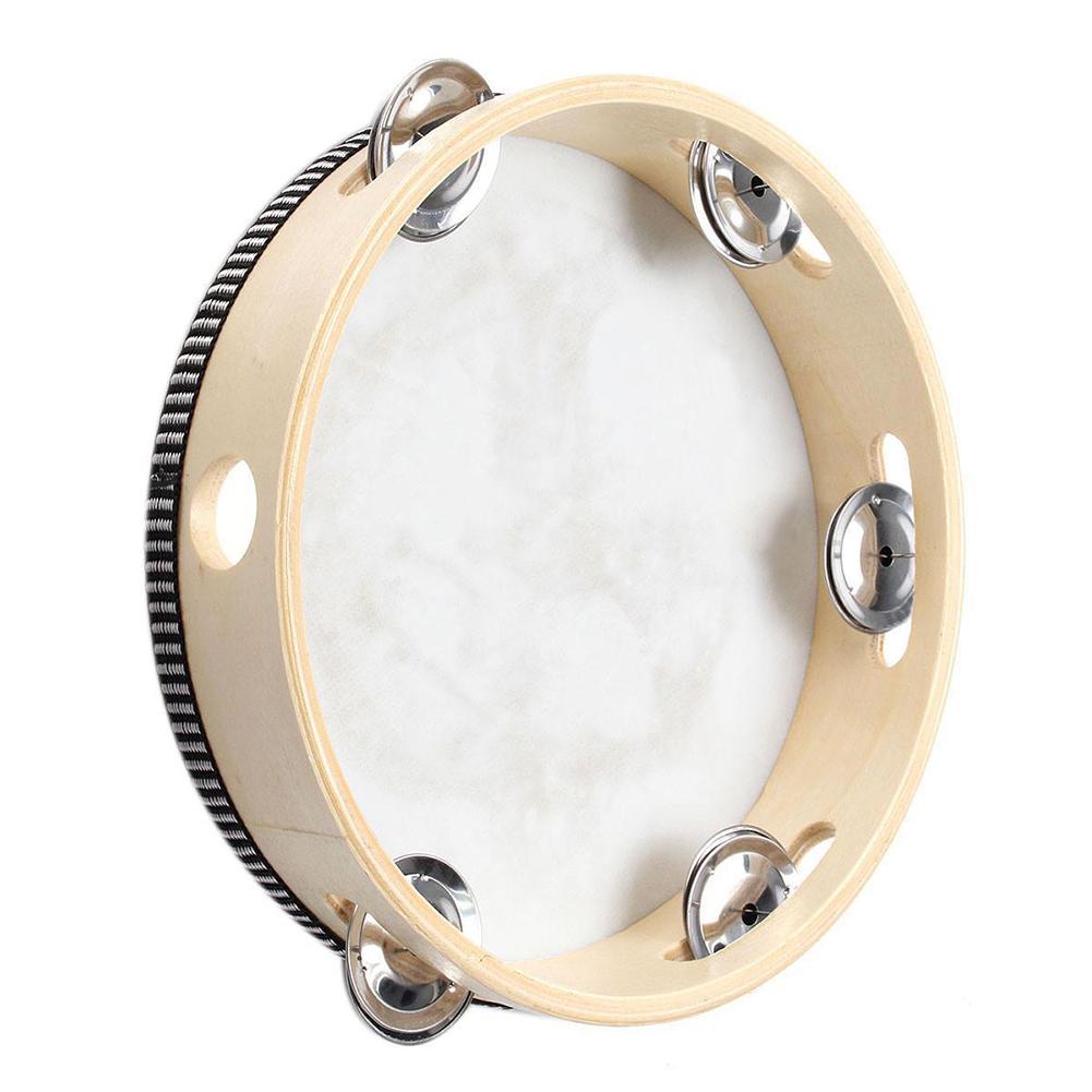Description Picture 5 of item10 inches Faux Leather Head Drum Tambourine Party Musical Percussion Instrument