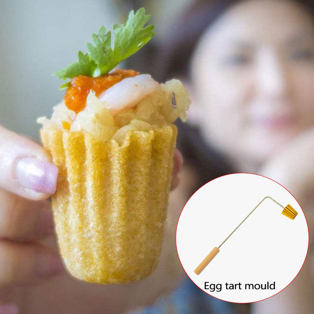 Malaysian Pie Tee Maker Nyonya Top Hats Mold Creative Innovative Egg Tart Baking Snack Mould Reusable Wood Handle Kitchen Tool