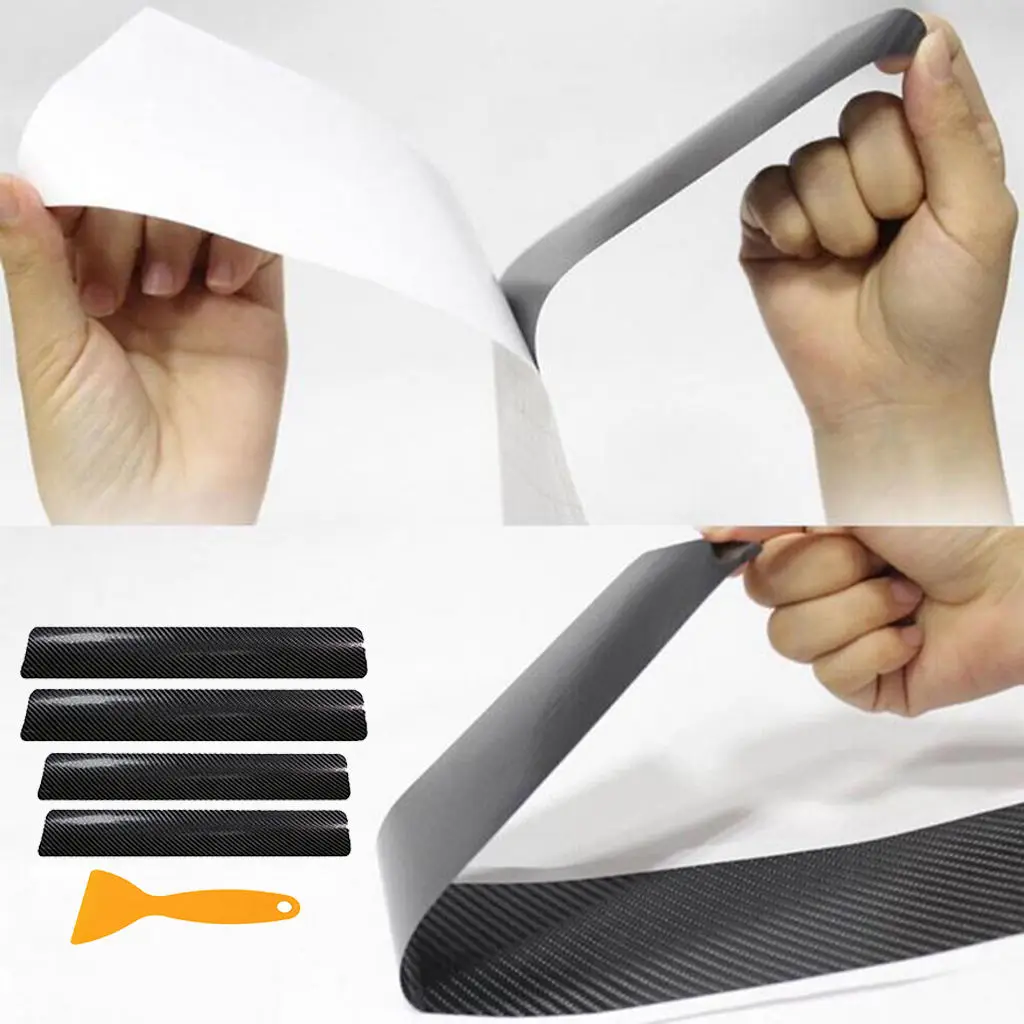 4 Pieces Car Doors Threshold Protective Films - Car 3D Car Sticky Pads