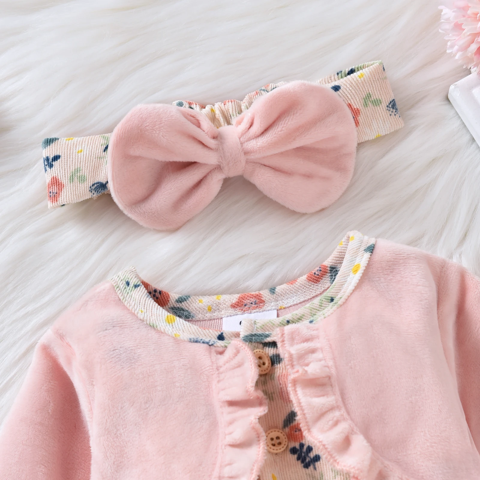 Ma&Baby 0-18M Newborn Infant Baby Girls Rompers Princess Bow Long Sleeve Flower Jumpsuit Playsuit Autumn Spring  Costumes D95 Newborn Sailor Romper Girls Boy Costume Anchor