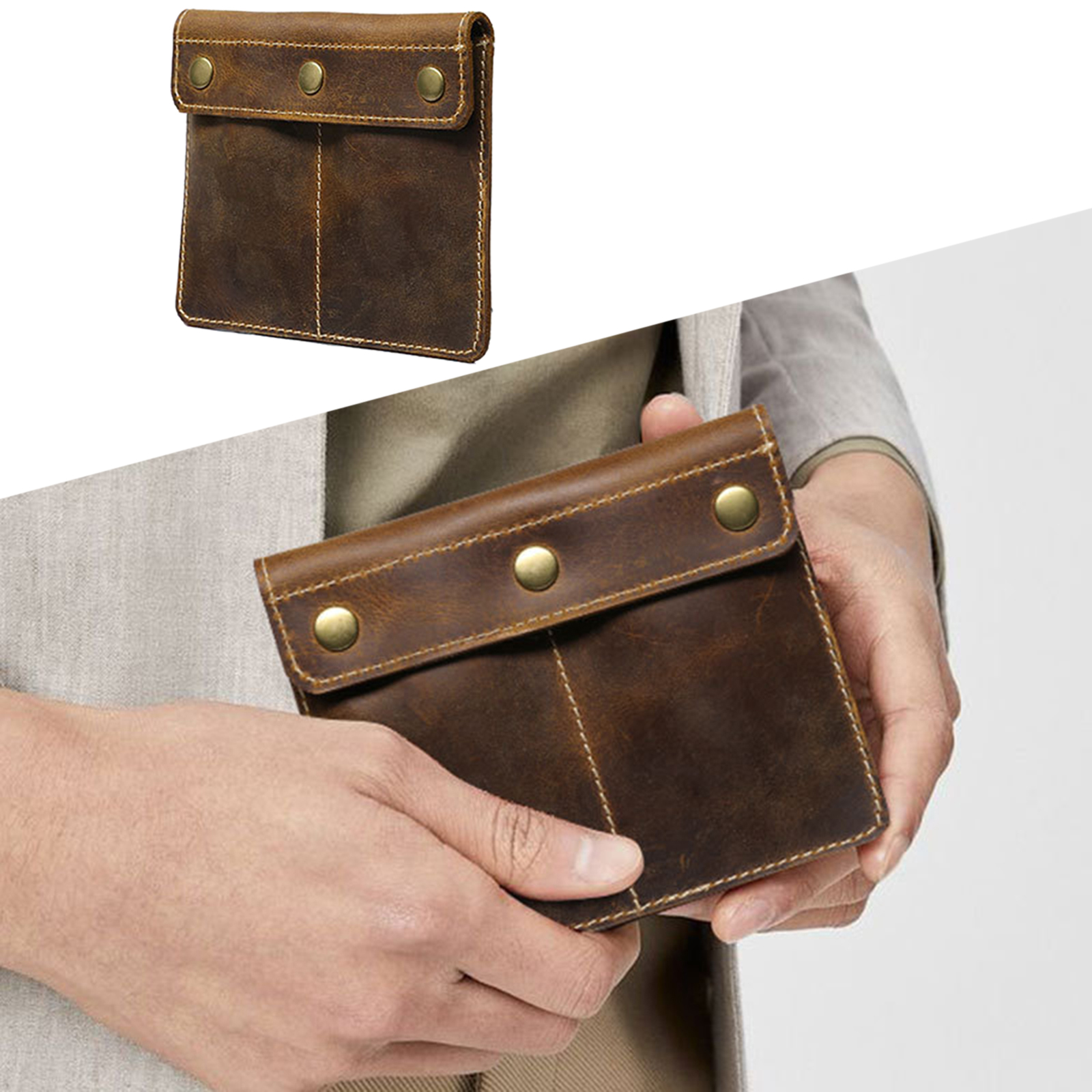 Travel Leather Watch Case Bracelet Storage Bag Hand-sewn Accessories