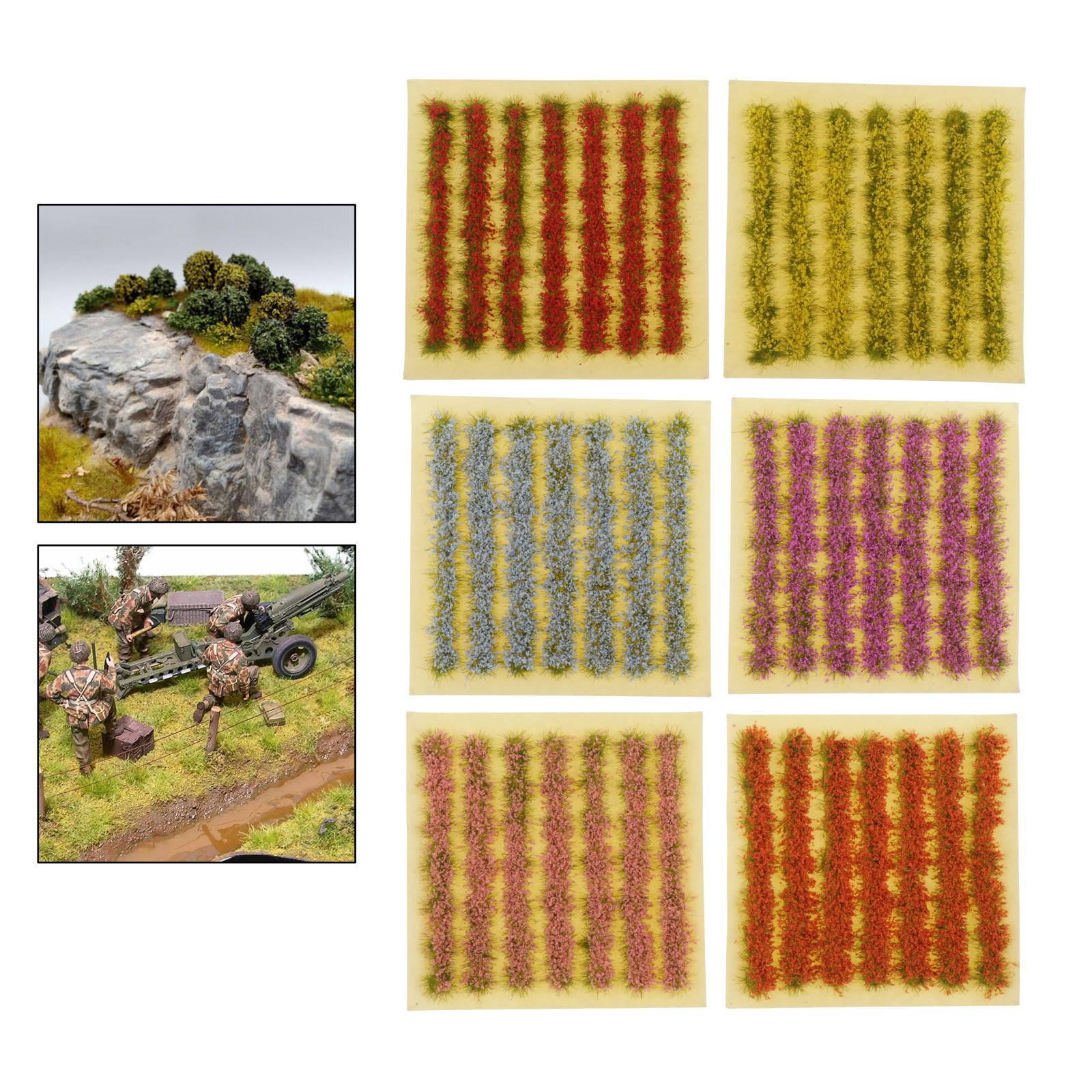 5mm Self Adhesive Static Grass Tufts Mini Model Railway Terrain DIY Miniature, 8.5cm Height