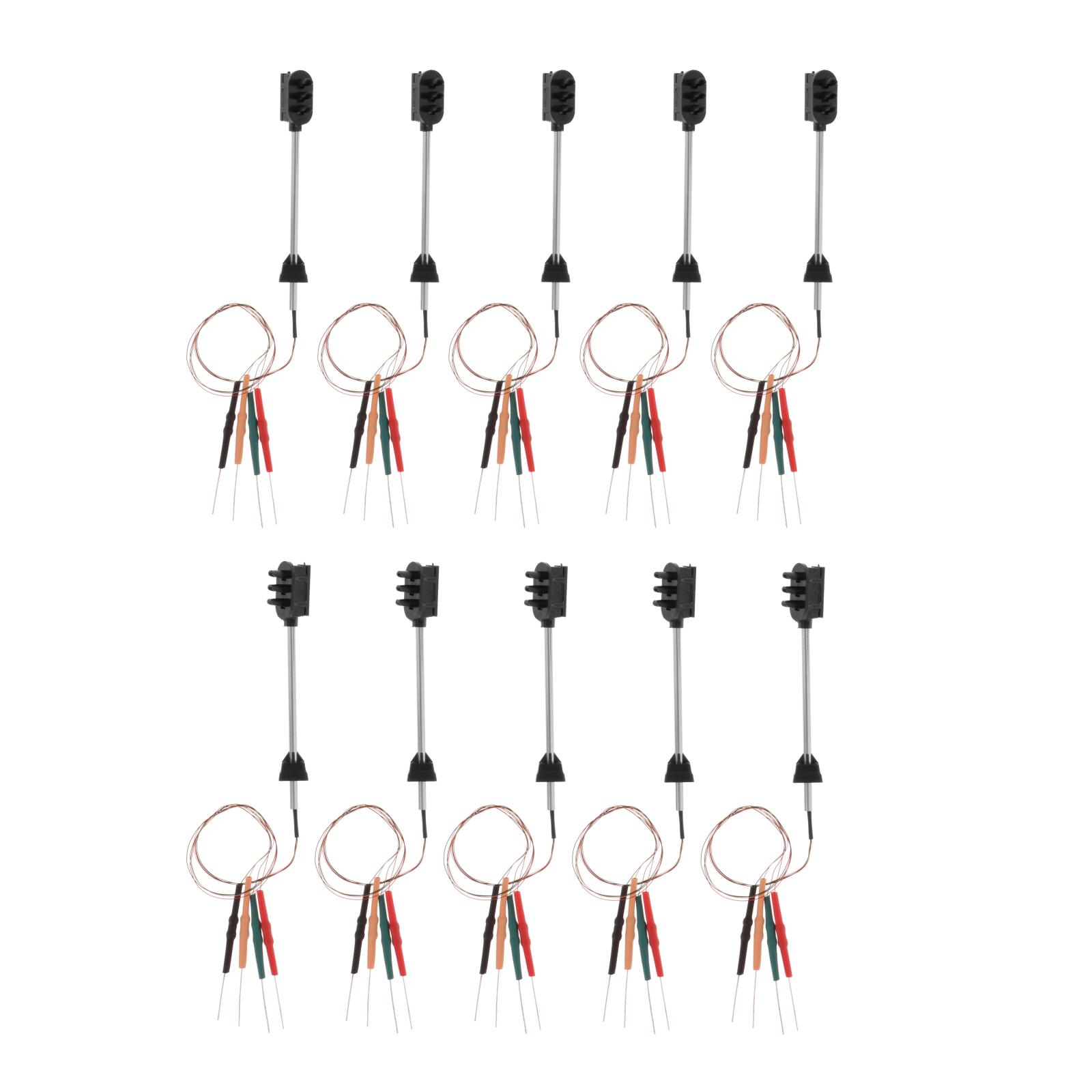 10x Model LED Traffic Light Railway Railroad 12V Signal Light Layout 1:100