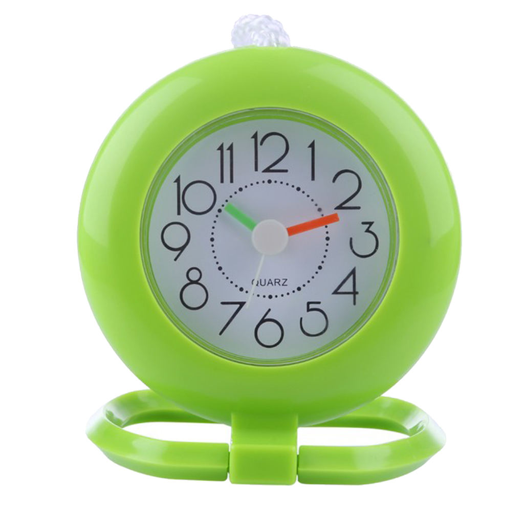 Wall Clock Bathroom Shower Slate Hanging Clock with Towel Ring Hook