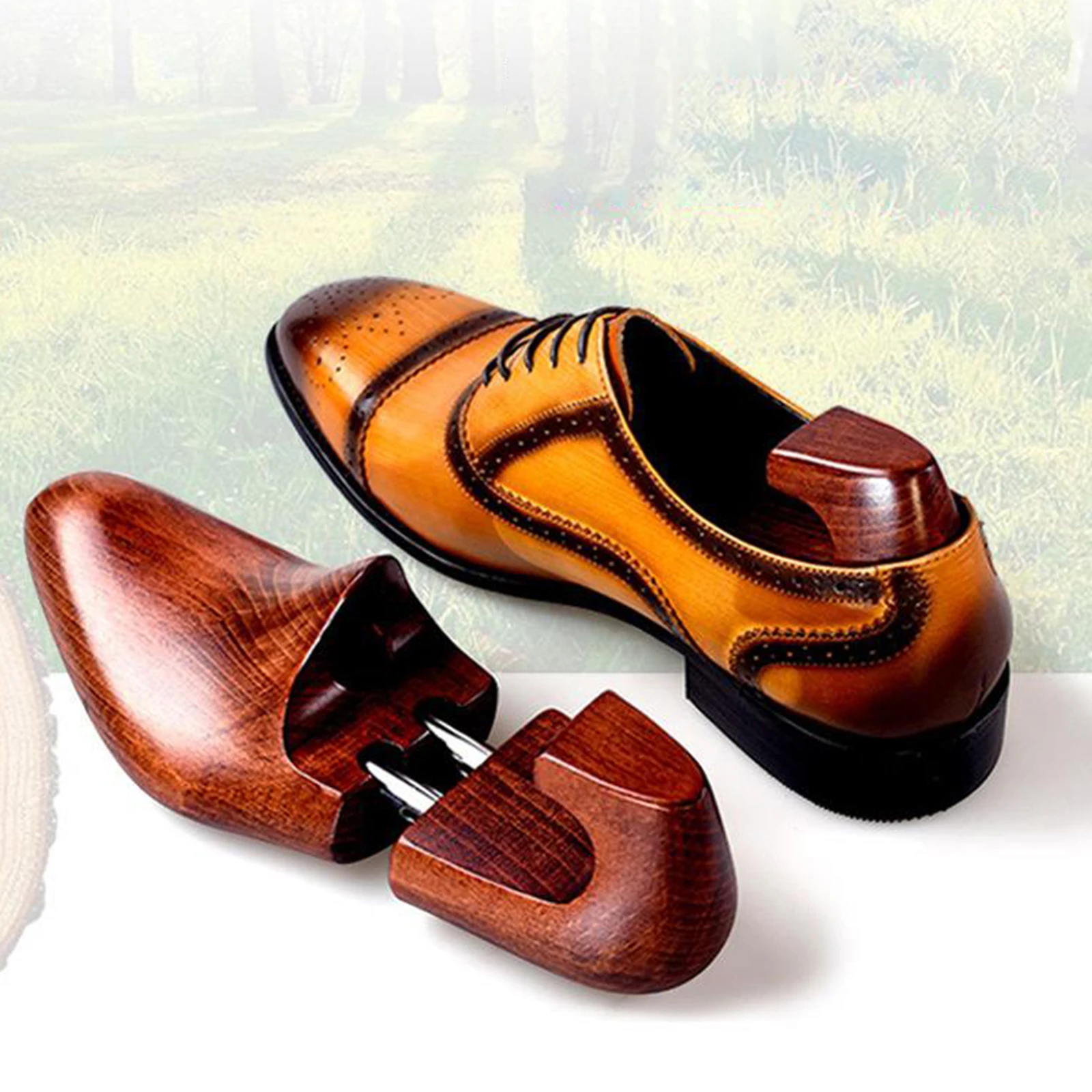 1Pair Pine Wood Mens Shoe Stretcher Shoe Trees Shape Extender for Women Kids