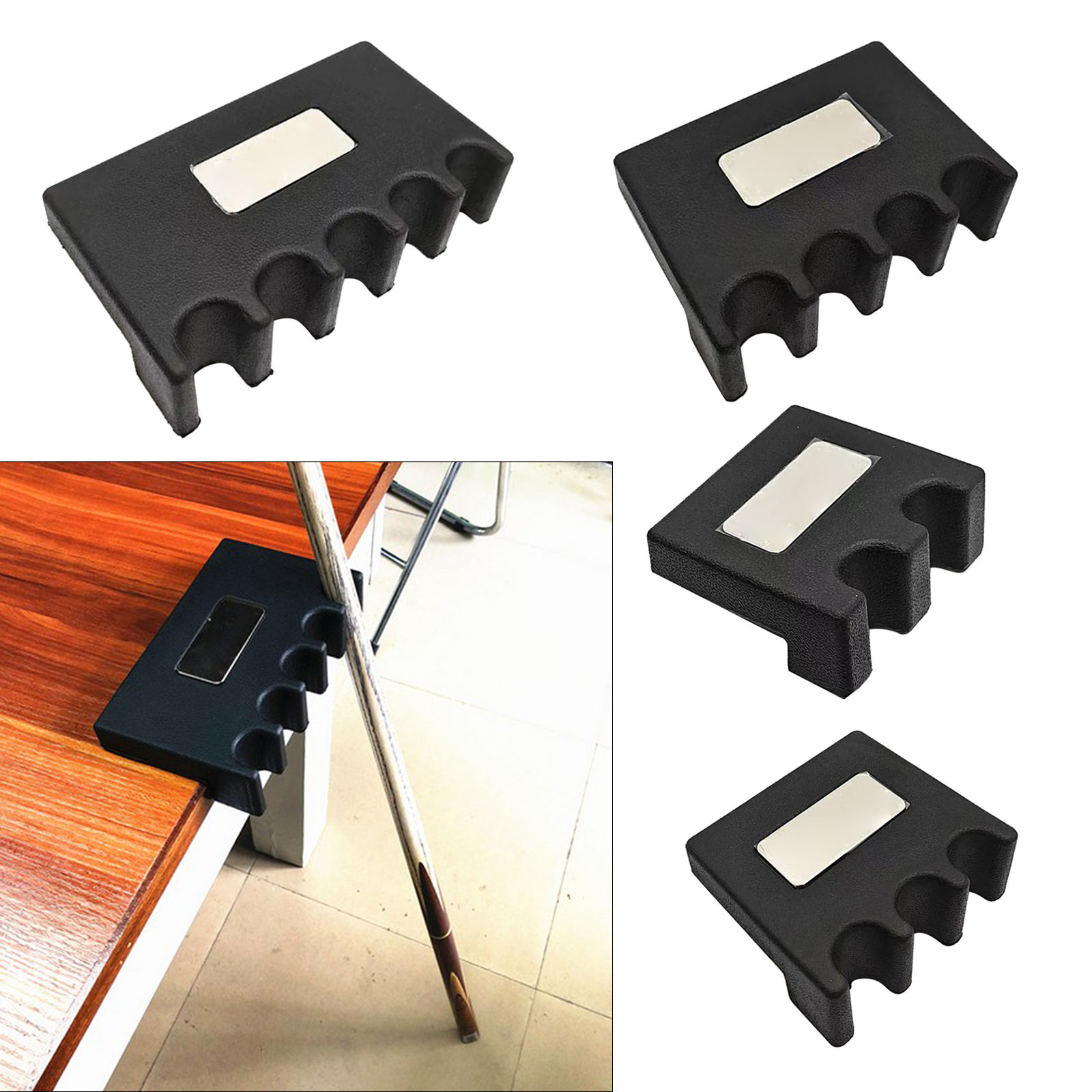 Billiard Pool Cue Stick Holder Rest Can Hold 2 to 5 Cues According to Different Sizes