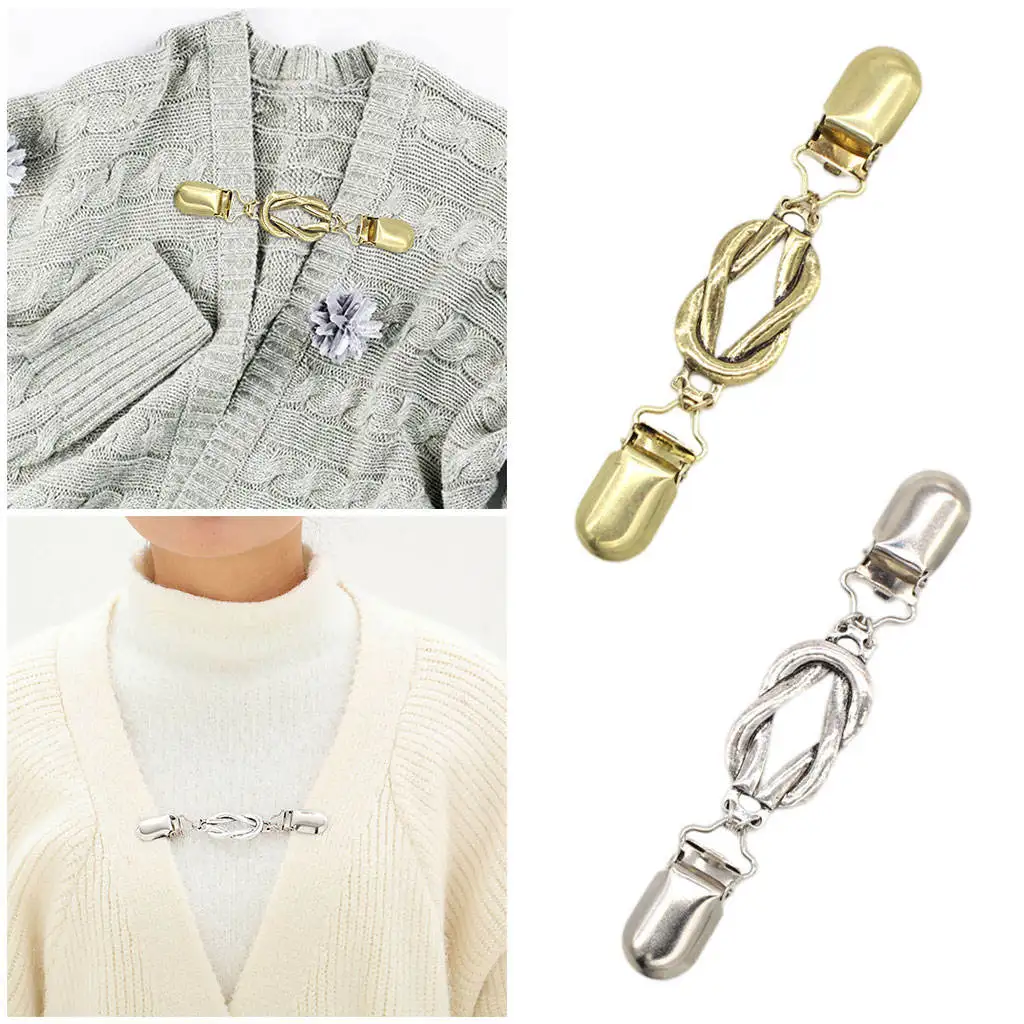 1 Piece Retro Cardigan Clip Sweater Collar Clip Antique Pattern Shawl Clips Dresses Shawl Clip for Women Girls