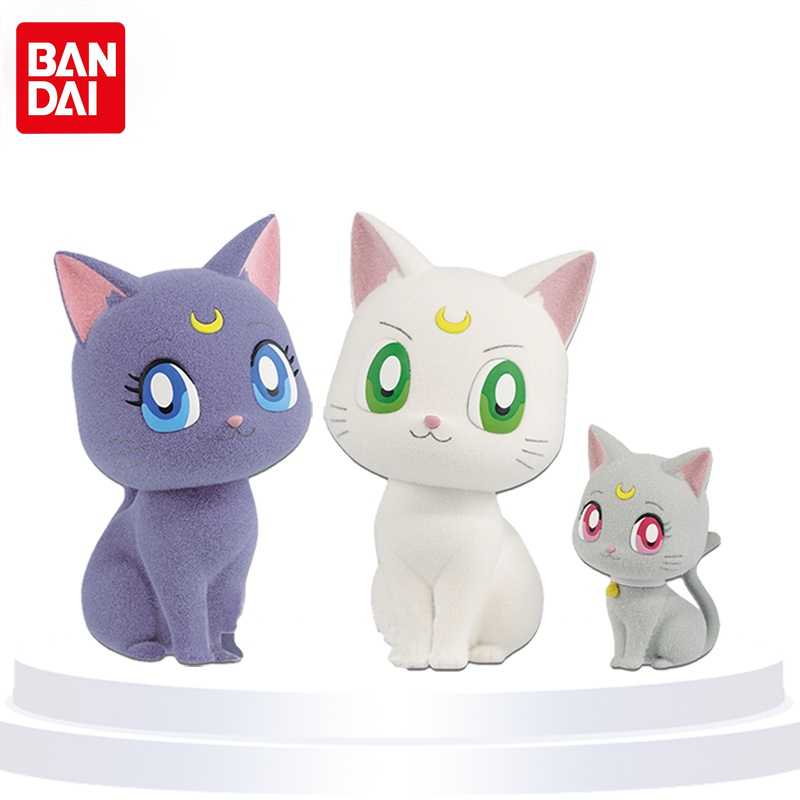 Bandai Genuine Fluffy Puffy Sailor Moon Anime Figures Luna Diana Artemis Flocking Action Figure Toy Gifts For Girls Action Figures Aliexpress