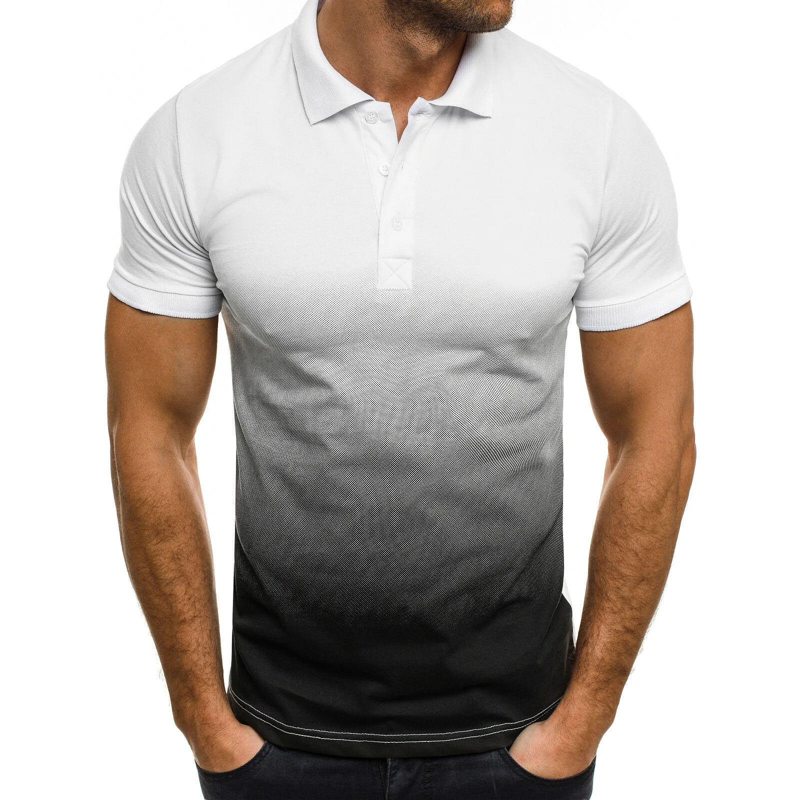 Camiseta masculina casual com impressão digital 3D,