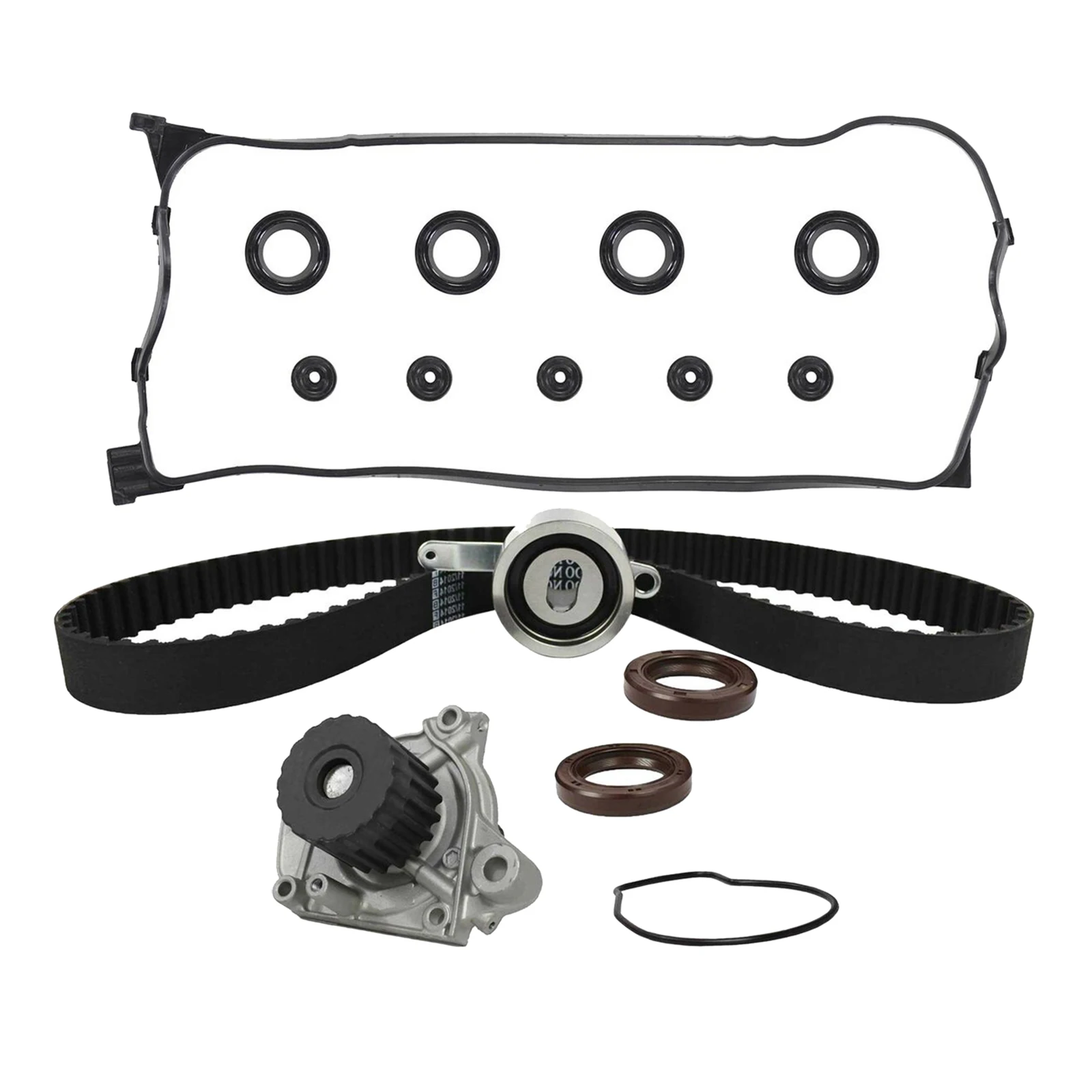 Black Professional Timing Belt Kit Fit for Honda Civic Del Sol 1.6L SOHC