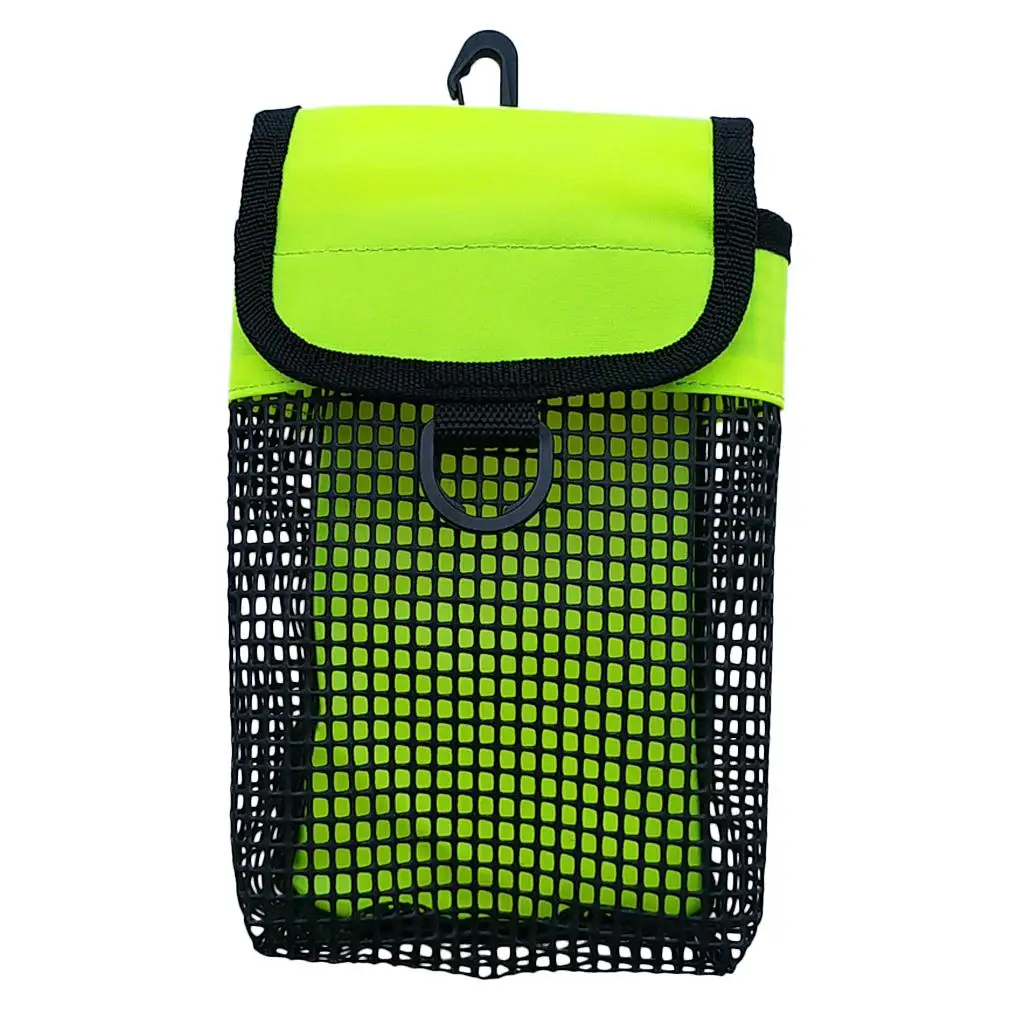 Ultralight Compact Mesh Gear Bag Pouch & Clip for Scuba Diving Reel & SMB Equipment Heavy Duty Mesh Pouch Bag Lightweight