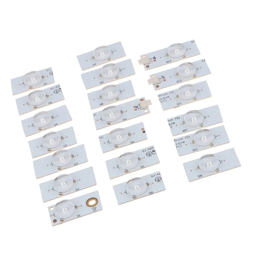 dolity 20Pcs 6V SMD Lamp Beads with Optical Lens Fliter for 32-65 inch LED TV Repair