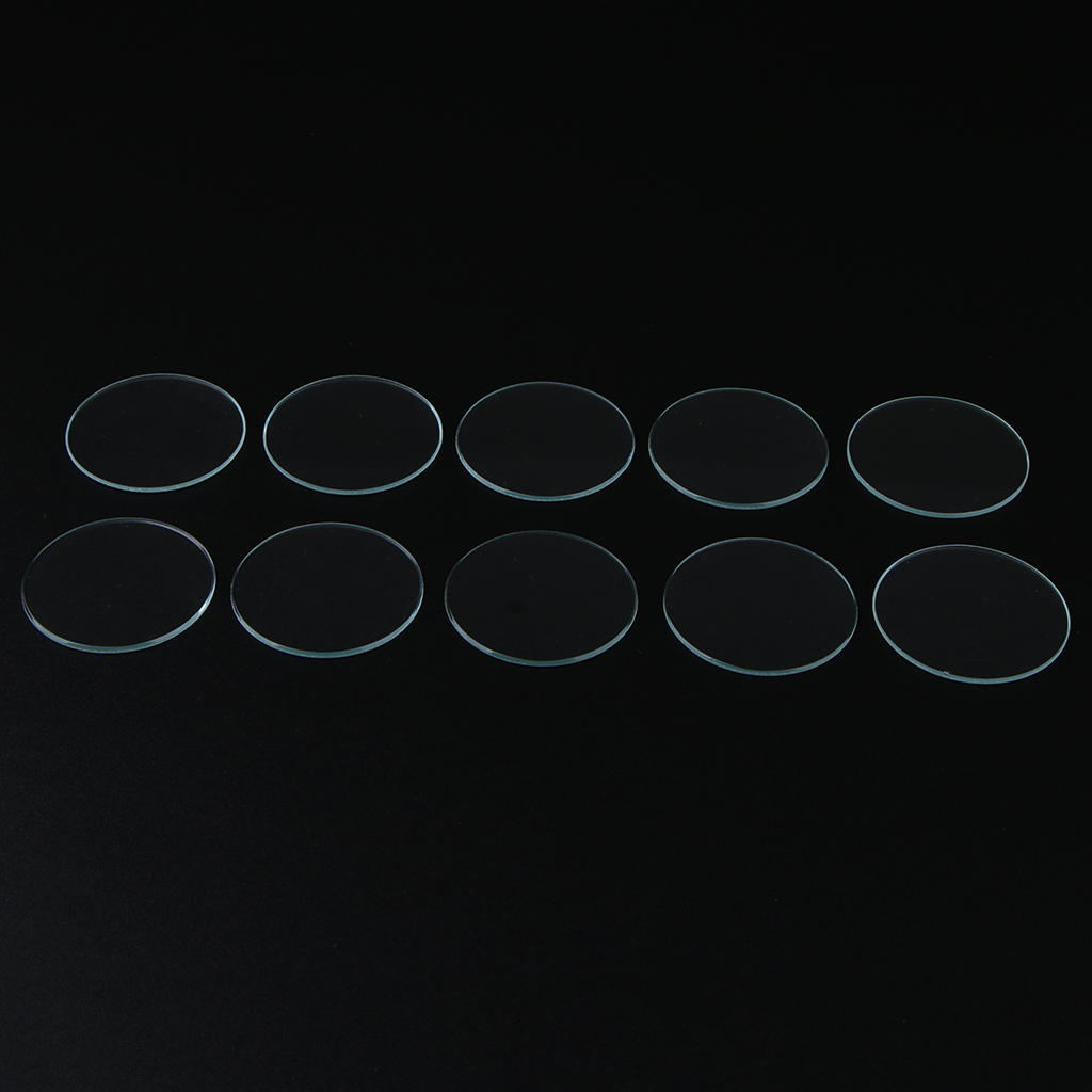 10Pcs Lot Clear 1mm Thick Mineral Watch Crystal 33.5-40mm Diameter Concave Glass