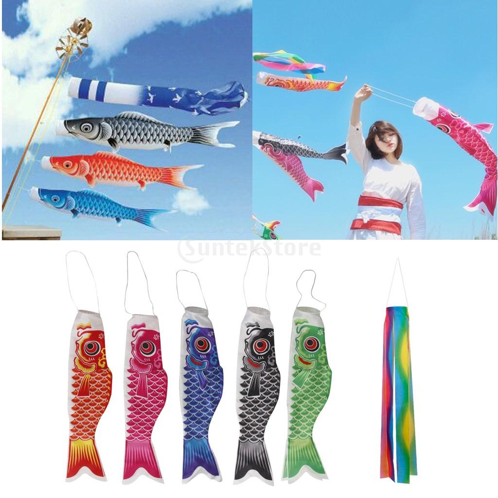 40cm Japanese Carp Windsock Fish Flag Kite Nobori Koinobori Garden Hanging Decor