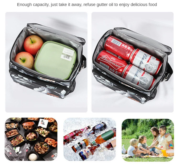 Sacos de refrigerador isolados térmicos grandes mulheres homens piquenique almoço bento caixa viagens churrasco refeição gelo zip pacote acessórios suprimentos produtos