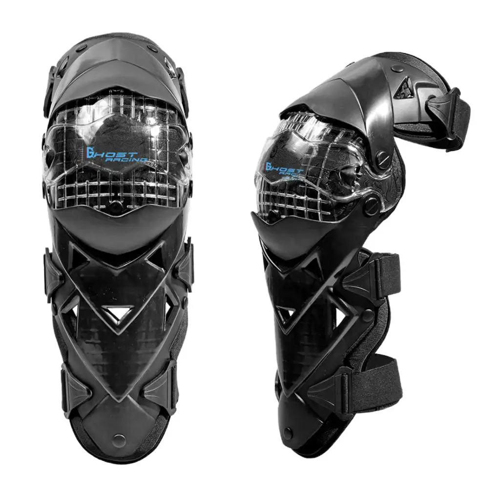 Black ATV Motocross Motorcycle Riding Knee Shin Guards for Racing Motorcycle Knee Pads Protectors Motorcycle Knee Guards