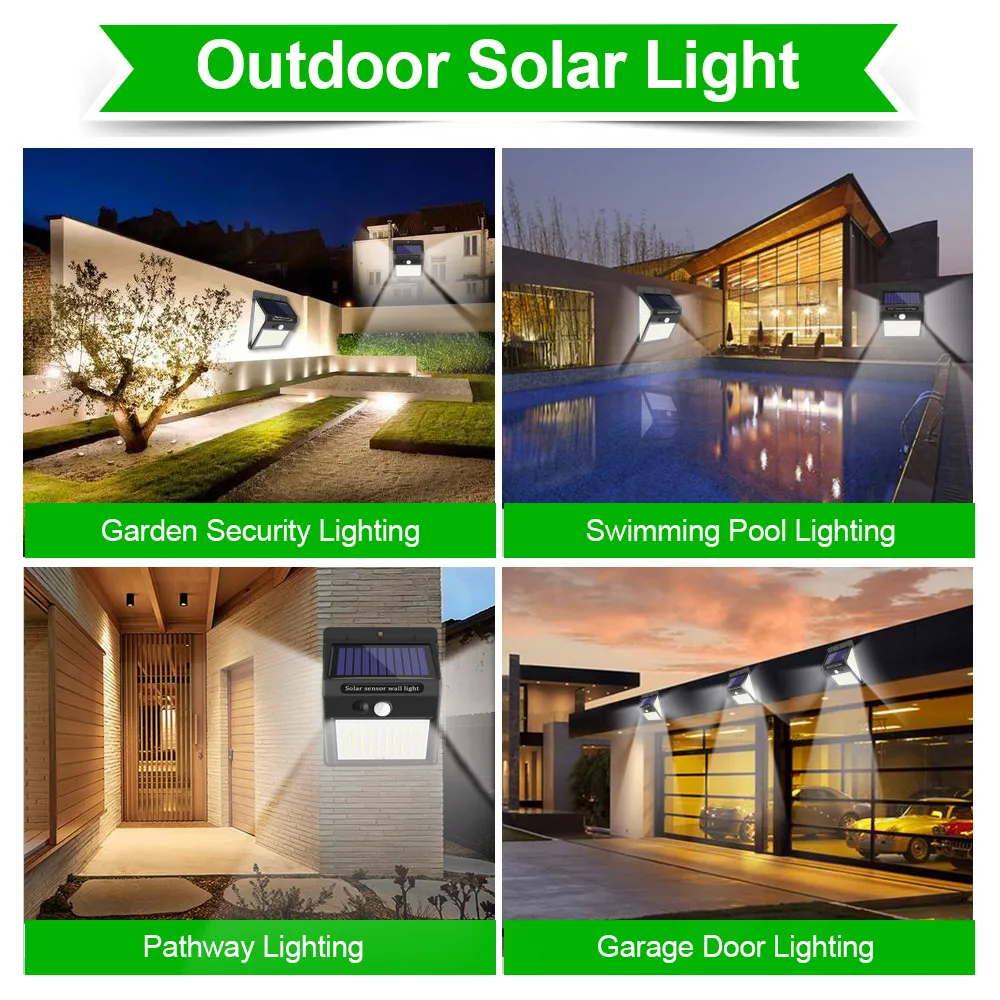 3Mode Waterproof 230 LED Solar Motion Sensor Lights Outdoor Sunlight Solar Powered Street Wall Lamp for Garden Decoration 1-4pcs solar wall lights