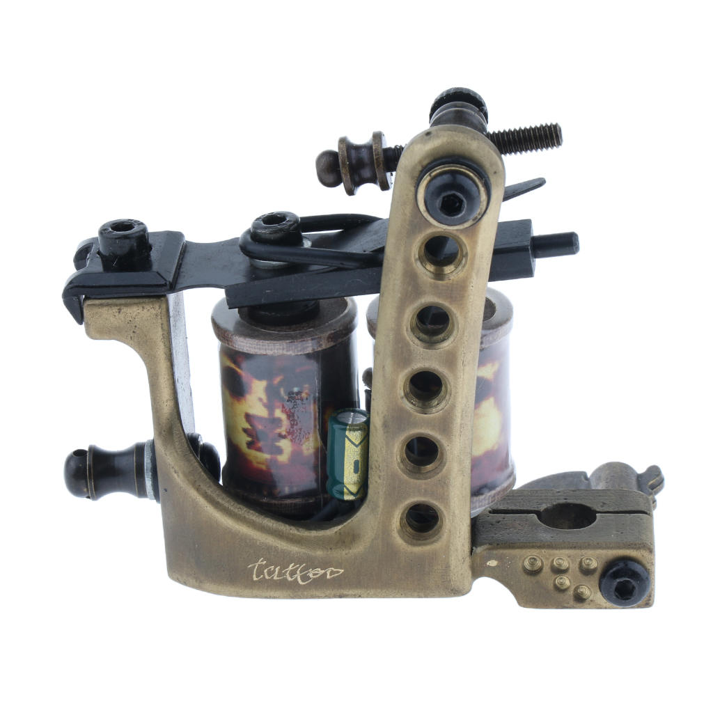 Copper Dual Coil Handmade Tattoo Machine Gun Liner Shader 10 Wraps