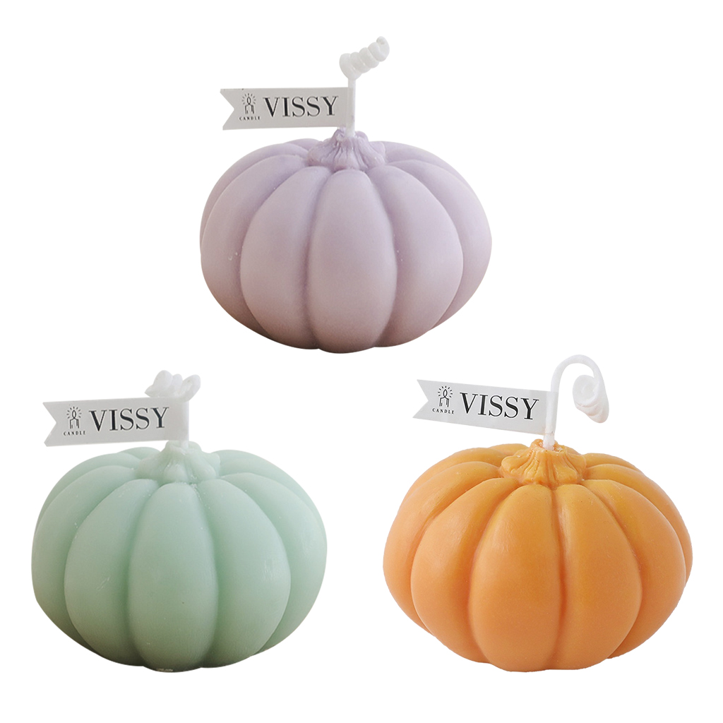 Pumpkin Shaped Scented Candle Thanksgiving Fall Pumpkin Candles Decoration Halloween Aromatherapy Candle for Home Table Decor
