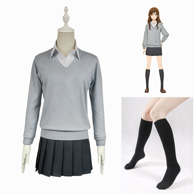 Anime Hori san zu Miyamura kun Horimiya Miyamura Izumi Hori Kyoko Cosplay Kostüm High School Uniform Party Outfits Nach Maß – Detail 4
