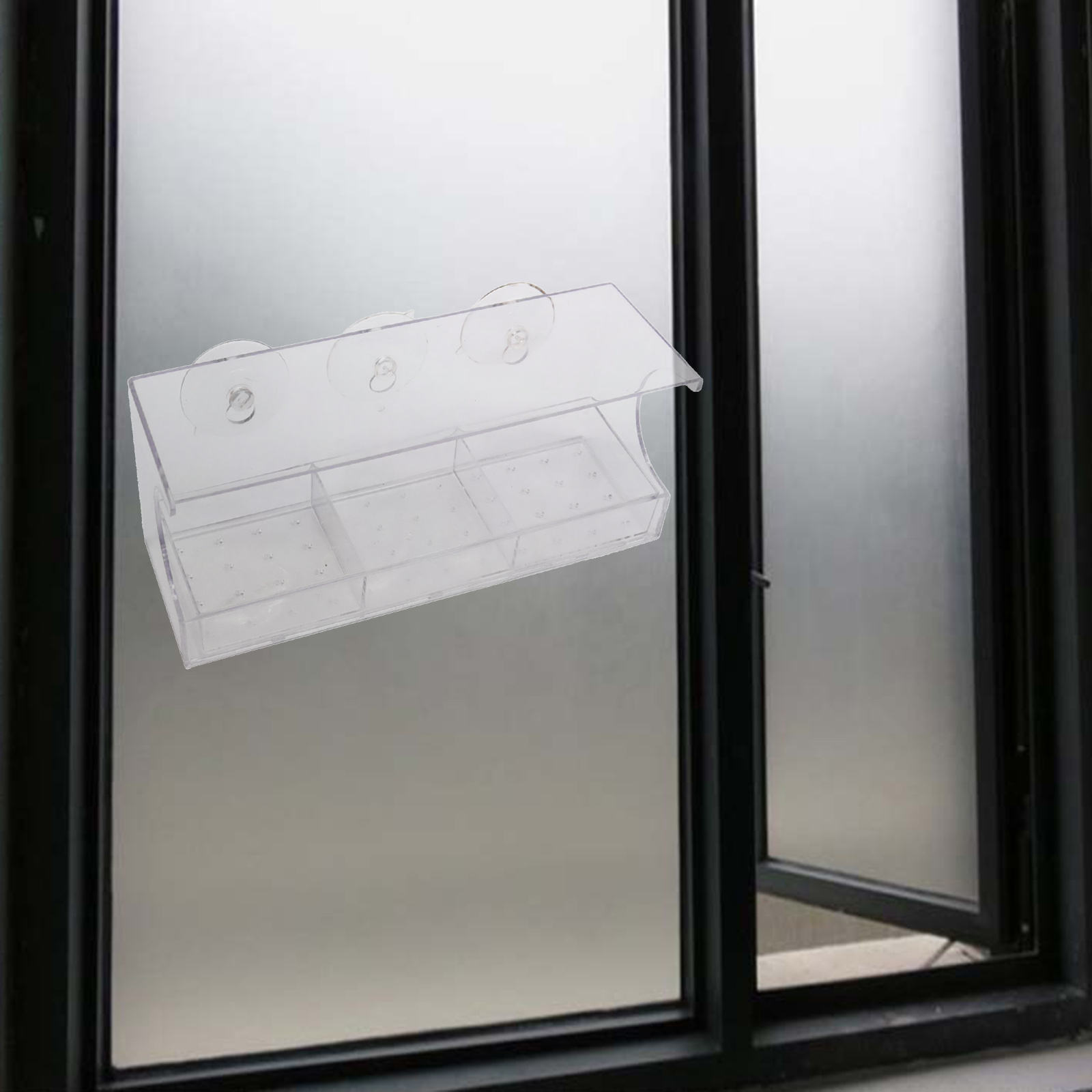 Window Bird Feeder Easy Clean Covered Weatherproof Roof Cover Hanging Bird House for Blue Bird Songbirds Blue Bird