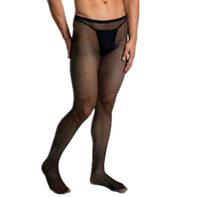 2022 Men's Nets Pantyhose Breathable Sexy Fishnet Tights Stockings Mens Underwear Dropshipping Black Hosiery Gay Mens Panty hose sexy thigh high stockings