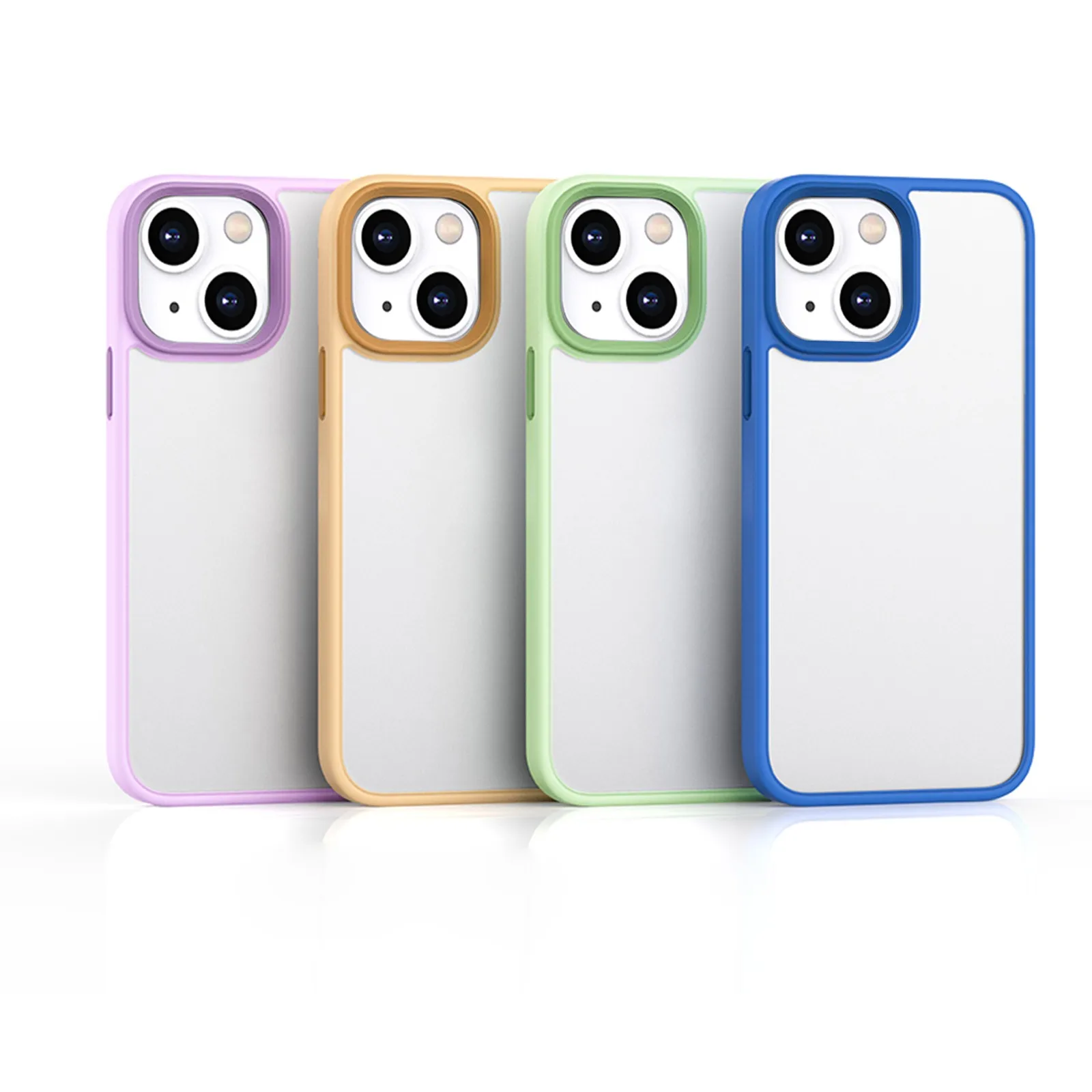 Transparent Bumper Shockproof Phone Case For iPhone 13 13 Pro 13 Mini 13 ProMax Silicone Protect Cover Solid Soft Shell TPU Case