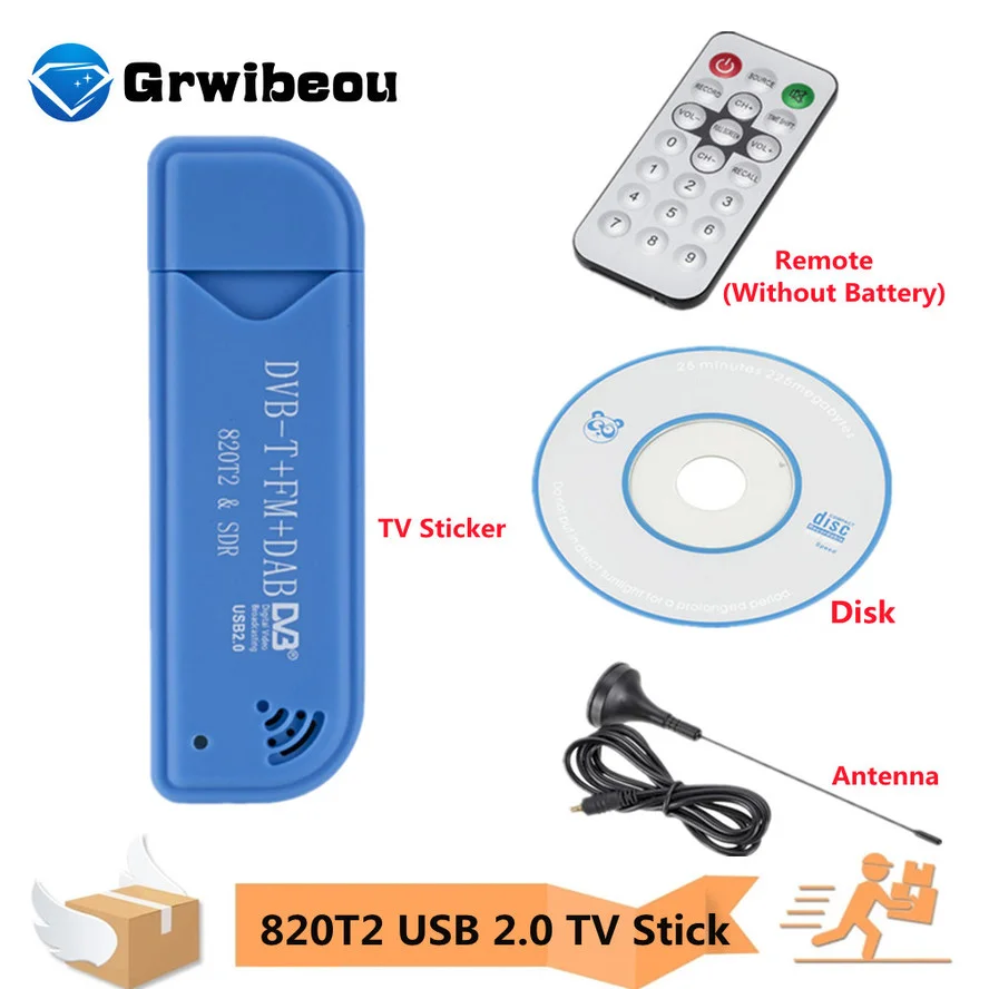 USB 2.0, DVB-T, DAB, FM, RTL2832U, Suporta