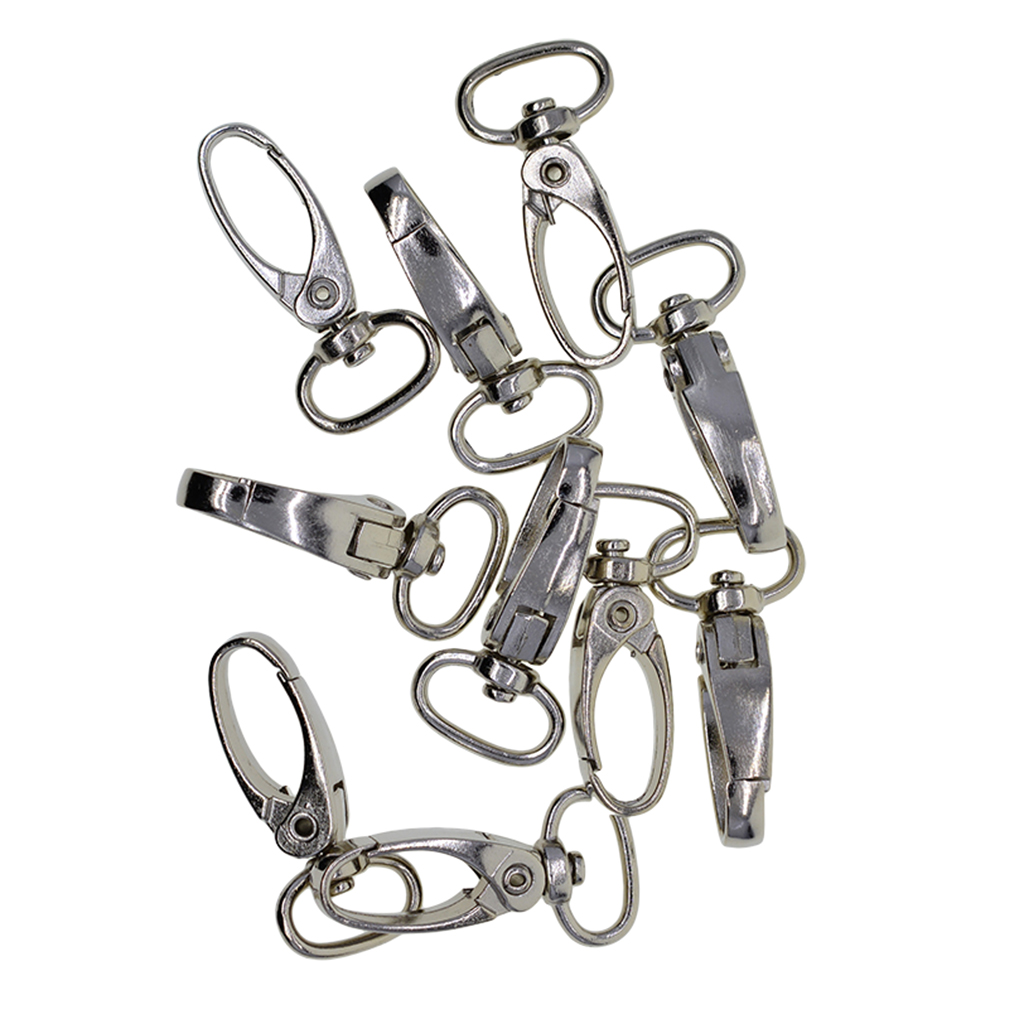 10 Lanyard Hook Swivel Snap Lobster Clasp Clip Keychain Split Key Rings Swivel Clasps Lanyard Snap Hook Metal Clasp Lobster Clip