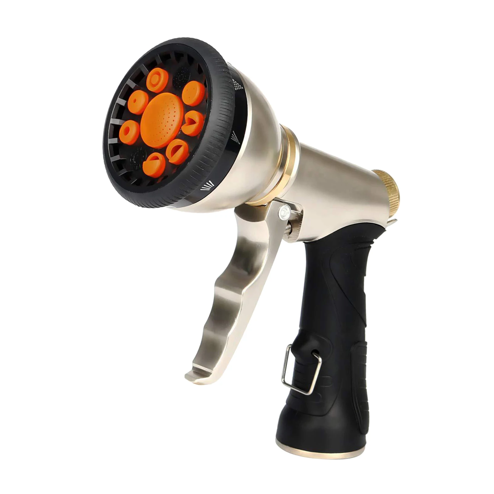 Metal High Pressure Jet Garden Water Hose Spray Nozzle EU-based 9 Adjustable Spray Modes, Durability Leak-Proof