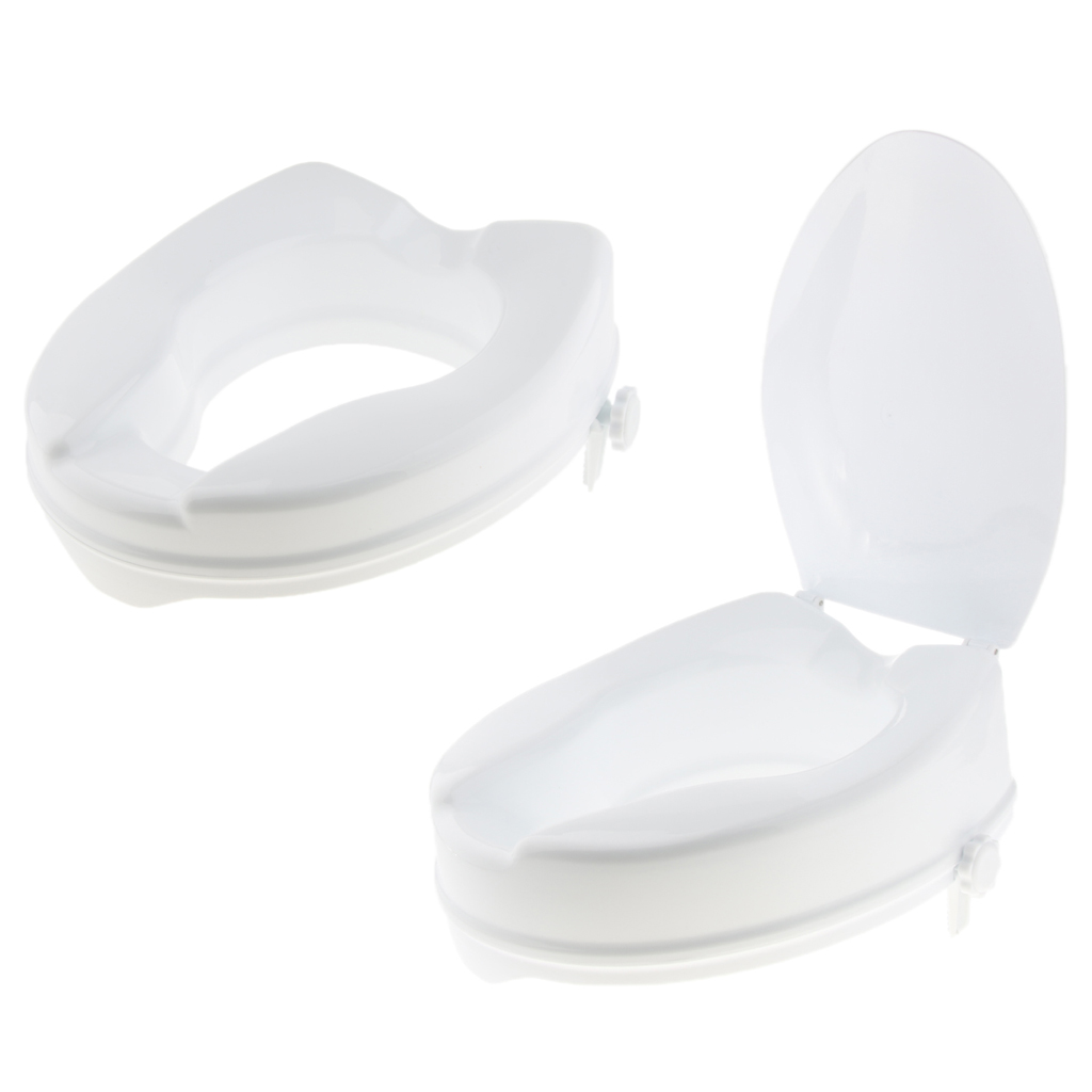 Pregnant Women Patient Elderly Handicapped Toilet Seat Riser Raised Elevated Lifter Extender Easy Installation