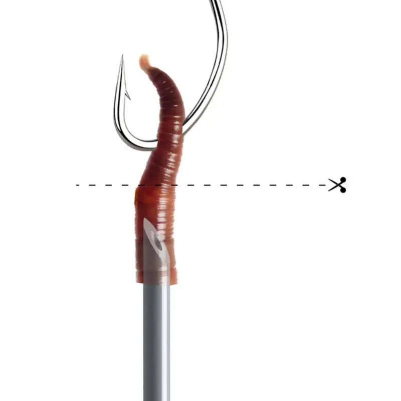 Stainless Steel Fishing Bait Needle Baiting Fast Penetrate Earthworm Gas Needle 