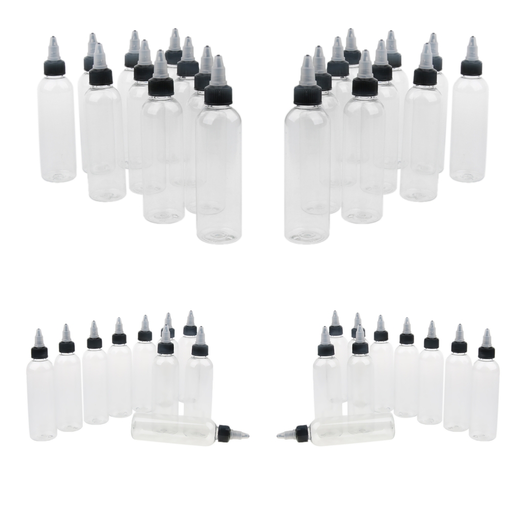 40Pcs Empty Plastic  Bottle Smoke Oil Bottle Liquid Pressing Storage Bottle, Capacity: 120ml