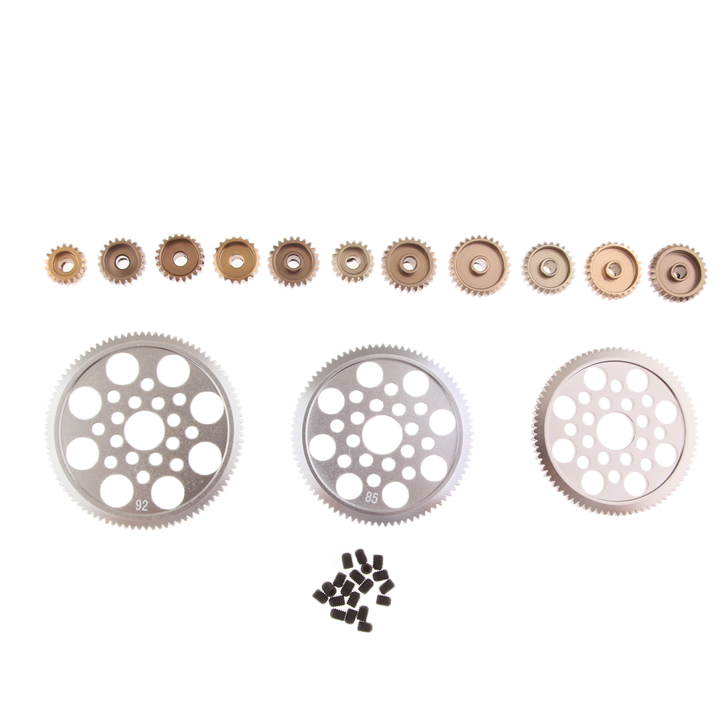 14PCS Motor Pinion Gear 18T 19T 20T 21T 22T 23T 24T 25T 26T 27T 28T 92T 85T 80T RC Parts for 1/10 RC  Car Accessory