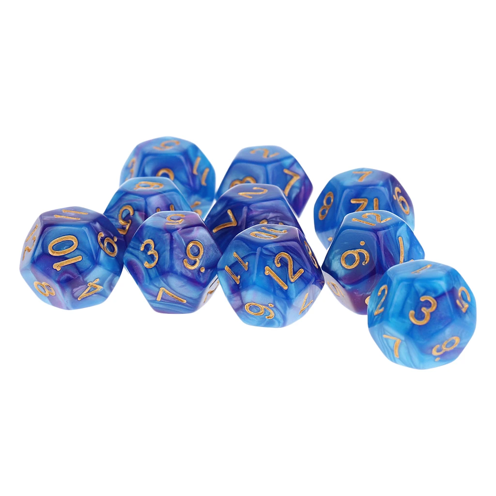 10pcs 12 Sided Dice D12 Polyhedral Dice for Roley playing Games Dice Gift 10pcs 12 Sided Dice D12 Polyhedral Dice for Roley playing Games Dice Gift