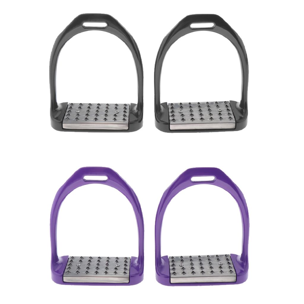 Stirrups Firm Colored Paint with Anti-Slip Pad 12cm Wide Track for Adult