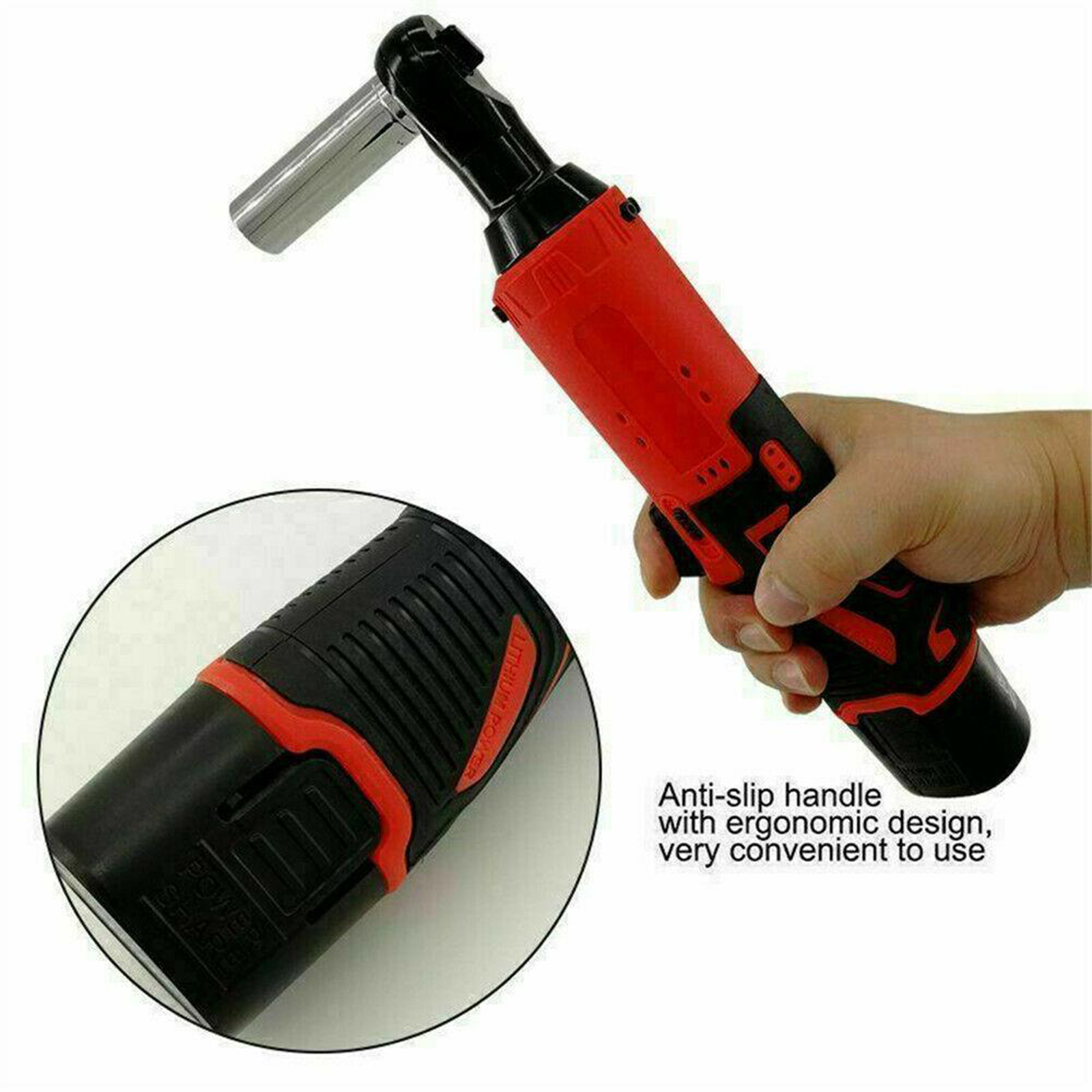 Electric Ratchet Wrench 12V Cordless 3/8 Inch 4500mAh Lithium Battery Electric Wrench Power Tools Car Tools