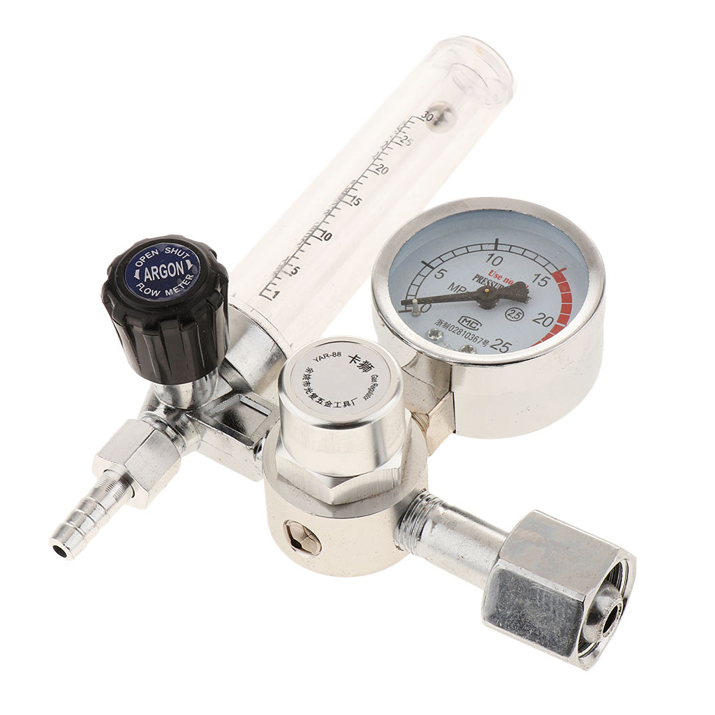 Argon Regulator With Flowmeter TIG  MIG Welding CO2 Regulator - 0 to 25 MPA Pressure Gauge